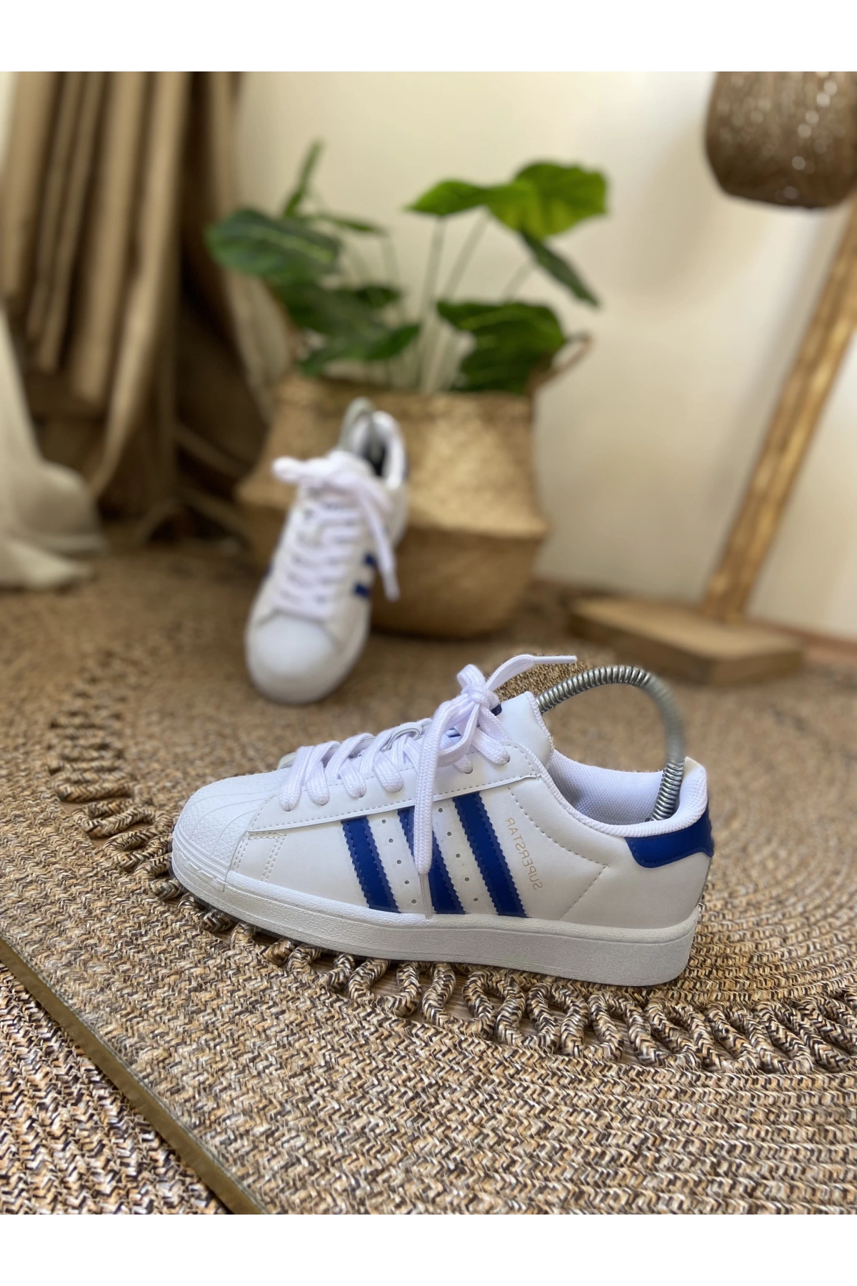 Adidas Süperstar Beyaz Mavi İthal Unisex