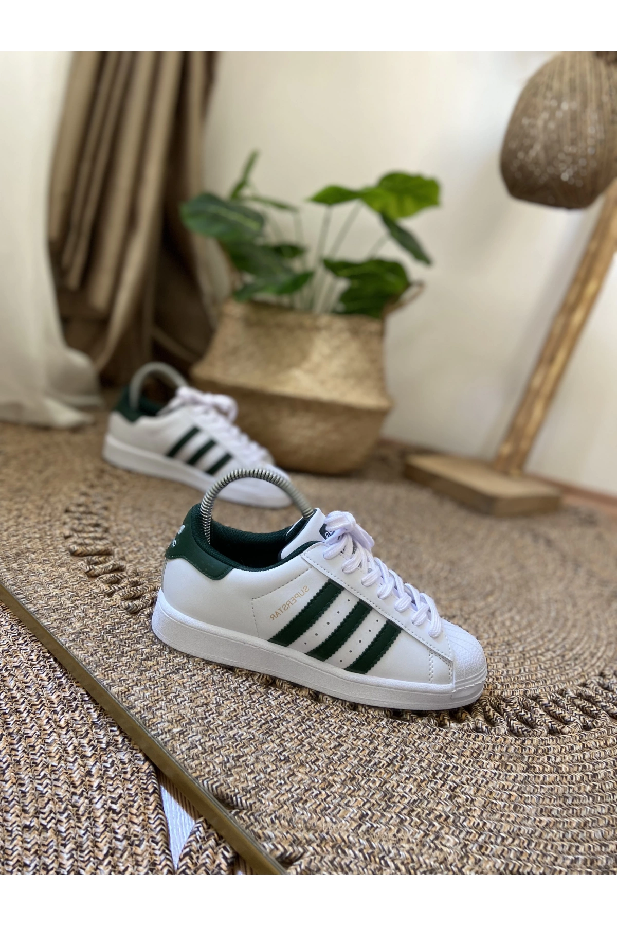 Adidas Süperstar Beyaz Yeşil İthal Unisex