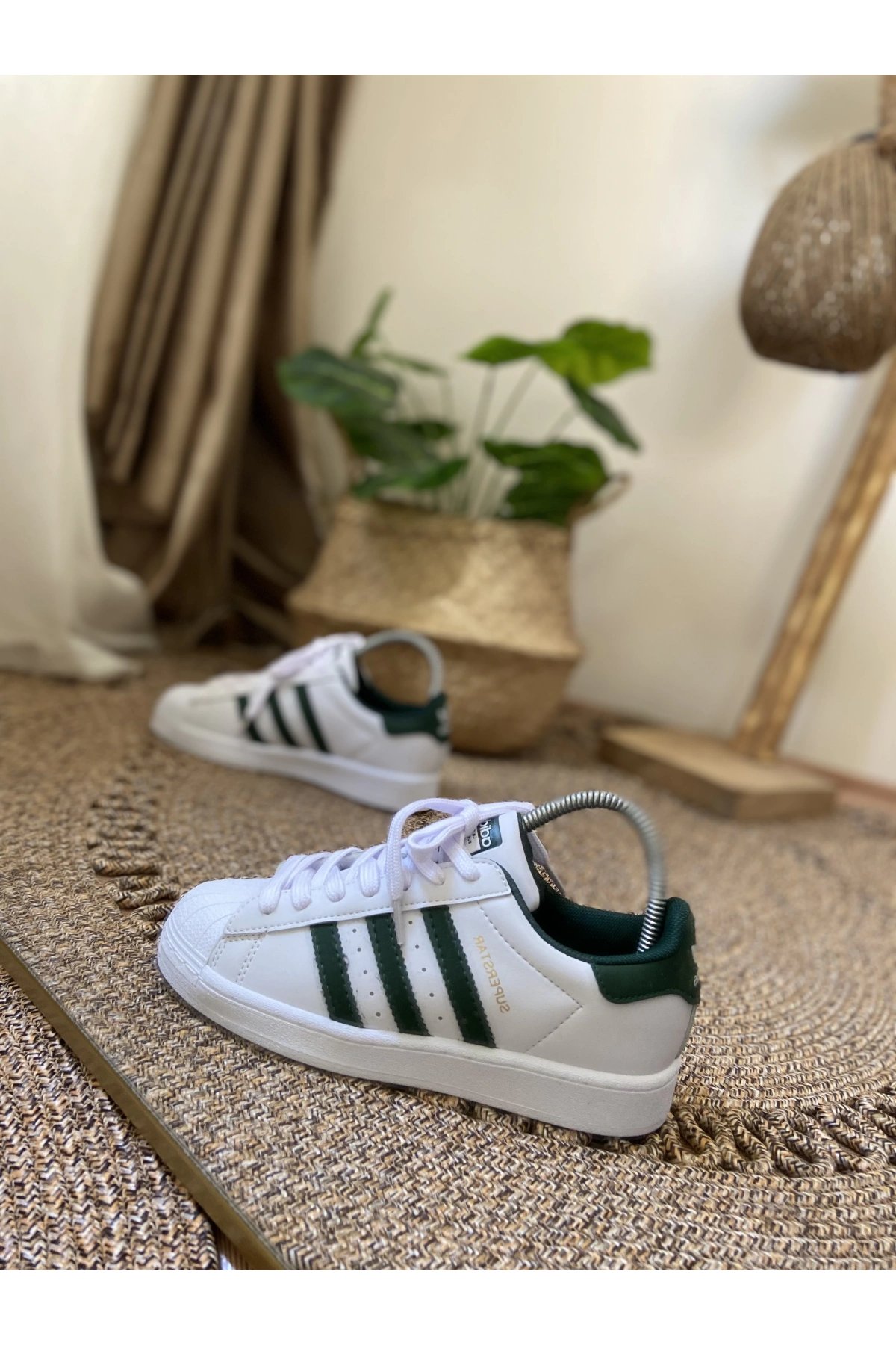 Adidas Süperstar Beyaz Yeşil İthal Unisex