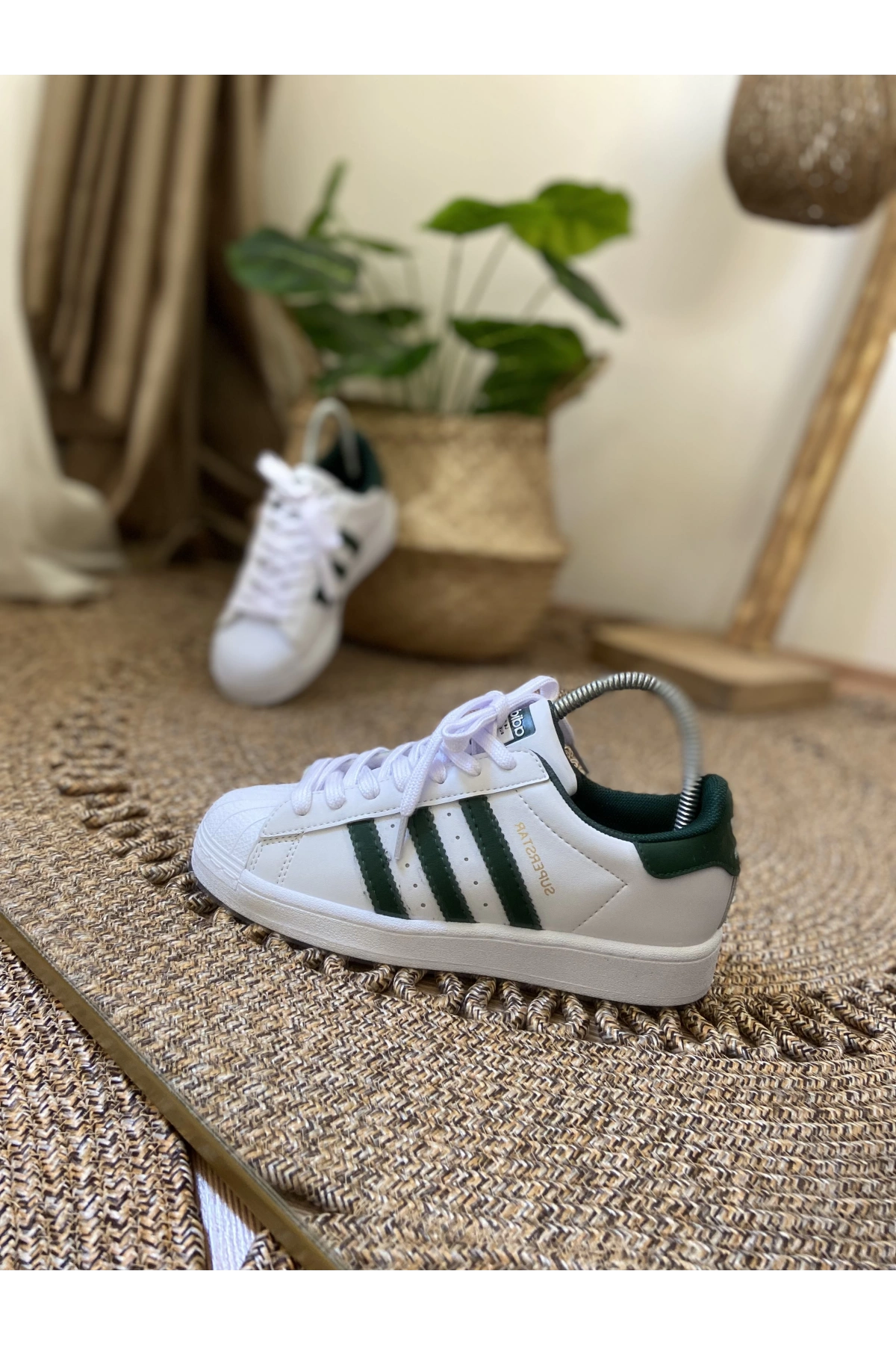 Adidas Süperstar Beyaz Yeşil İthal Unisex