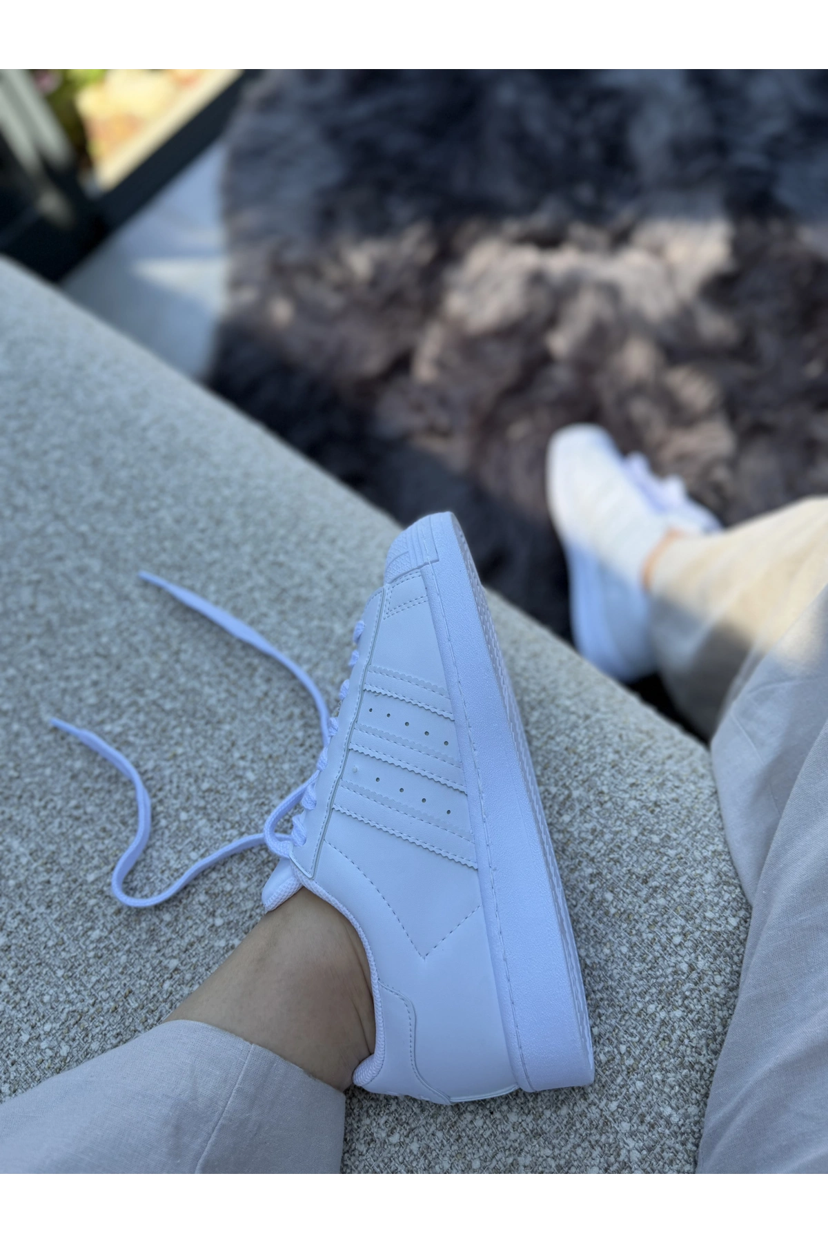 Adidas Superstar Triple White İthal Kalite Unisex Spor Ayakkabı
