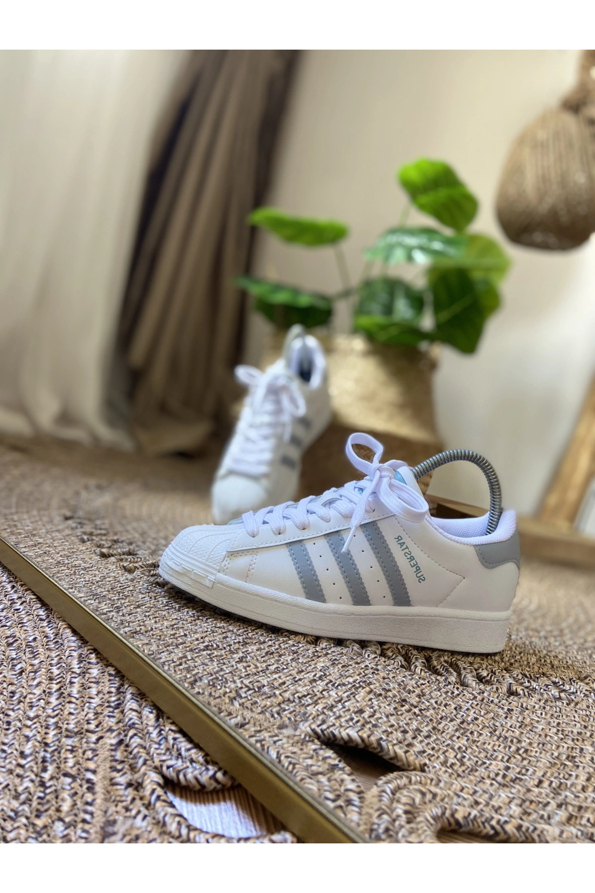 Adidas Superstar Unisex Krem Buz Mavi