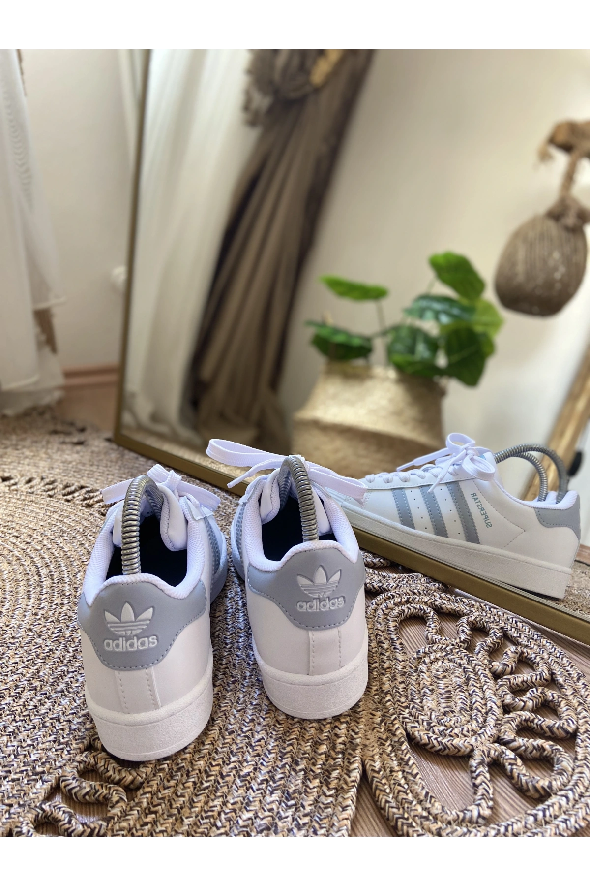 Adidas Superstar Unisex Krem Buz Mavi