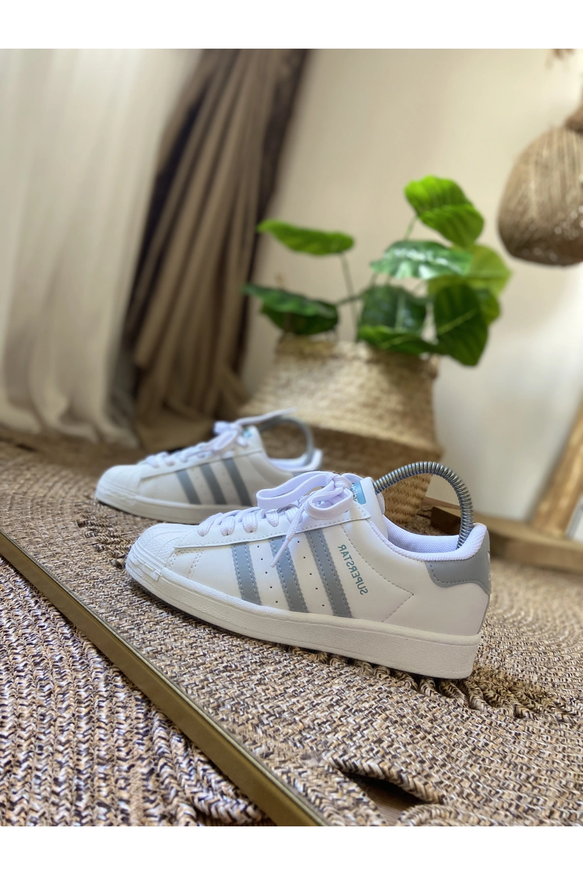 Adidas Superstar Unisex Krem Buz Mavi