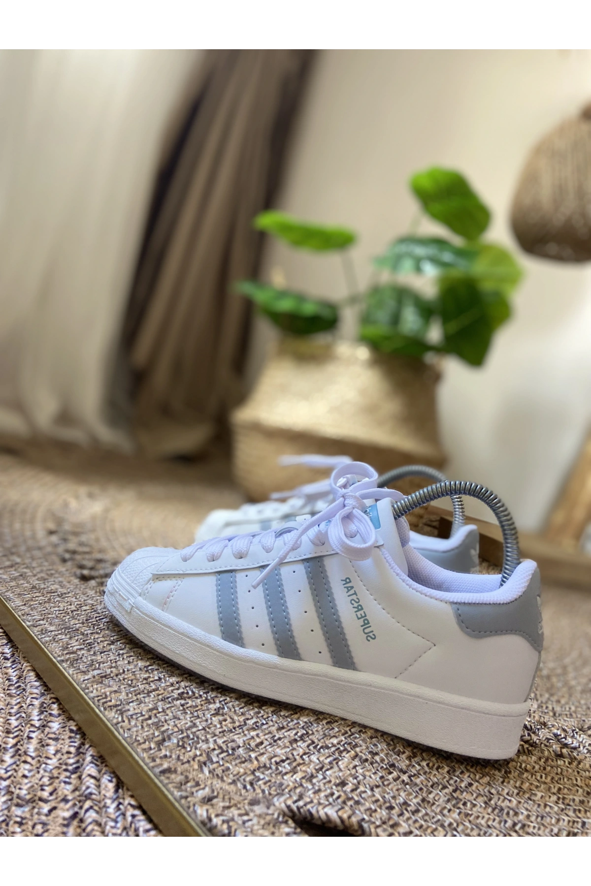 Adidas Superstar Unisex Krem Buz Mavi