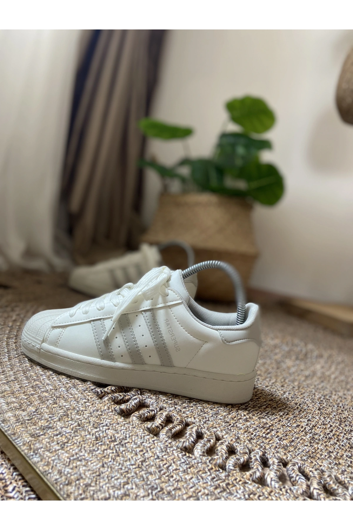 Adidas Superstar Unisex Krem Gri