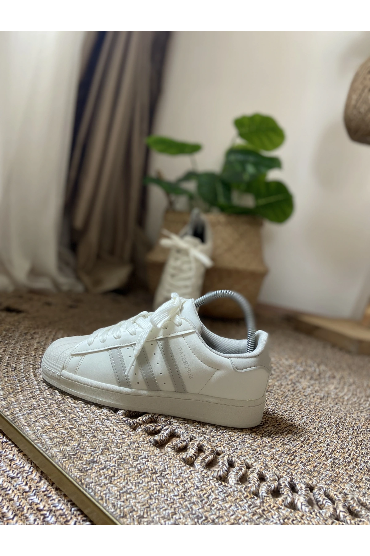 Adidas Superstar Unisex Krem Gri