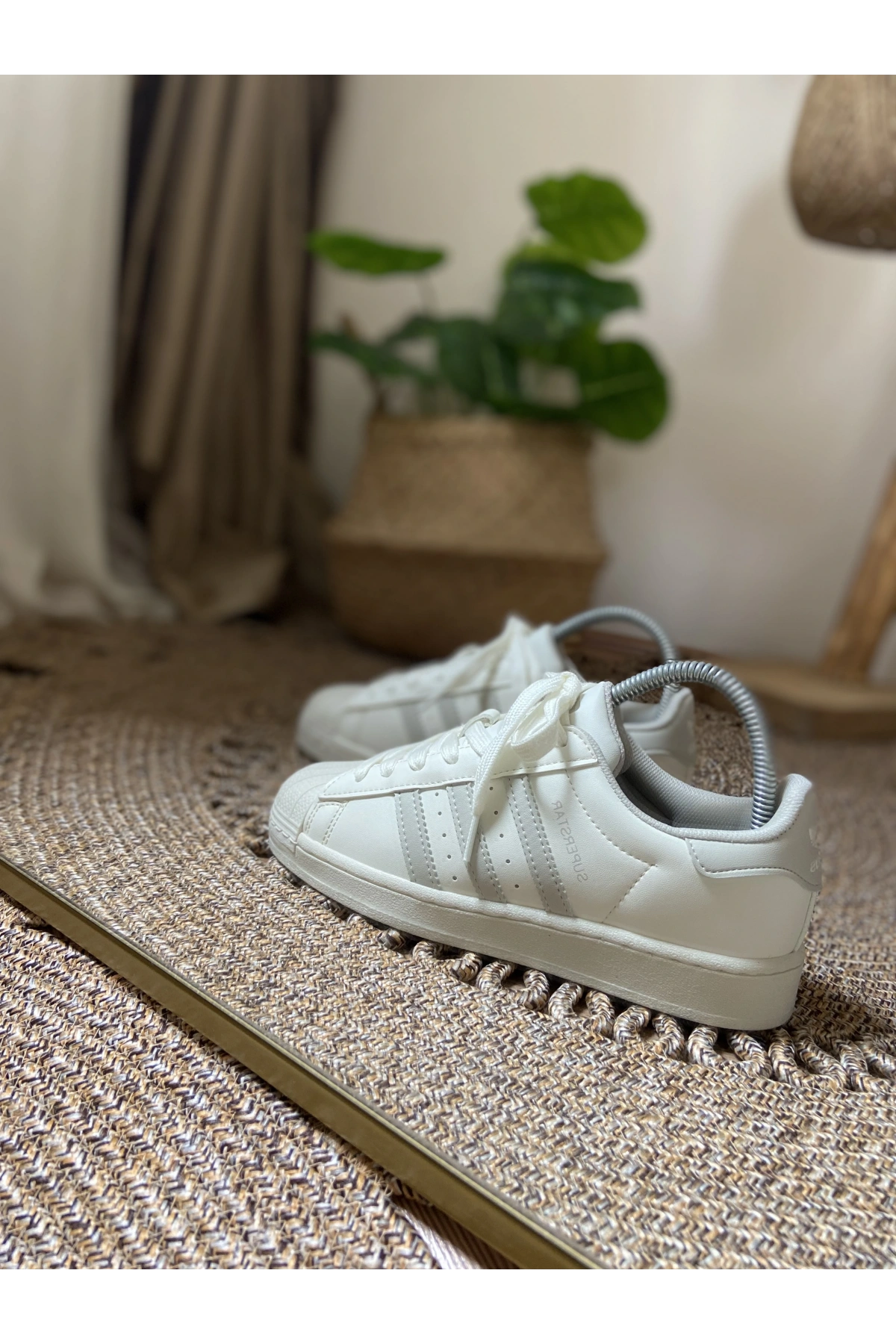 Adidas Superstar Unisex Krem Gri