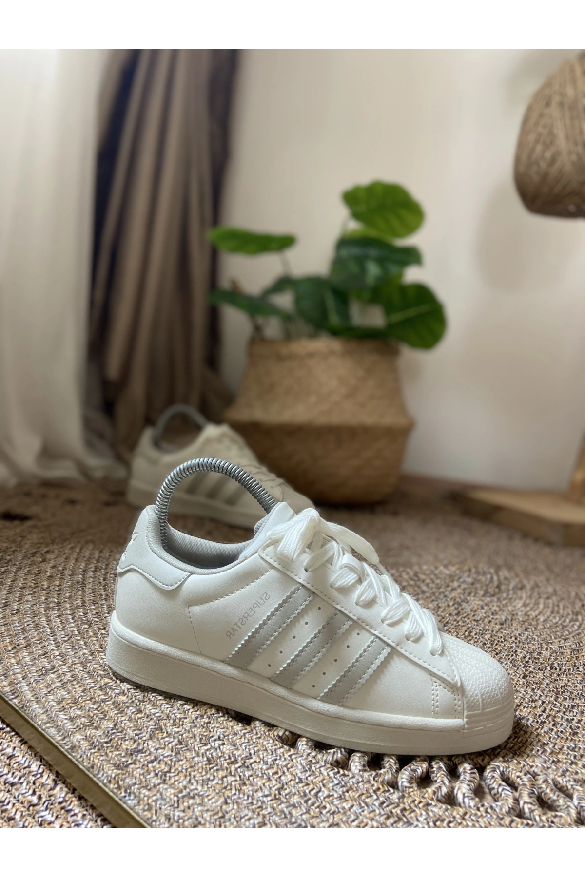 Adidas Superstar Unisex Krem Gri