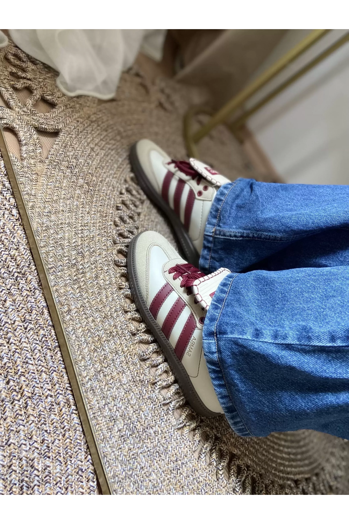 Adidas Wales Bonner Samba Krem Bordo