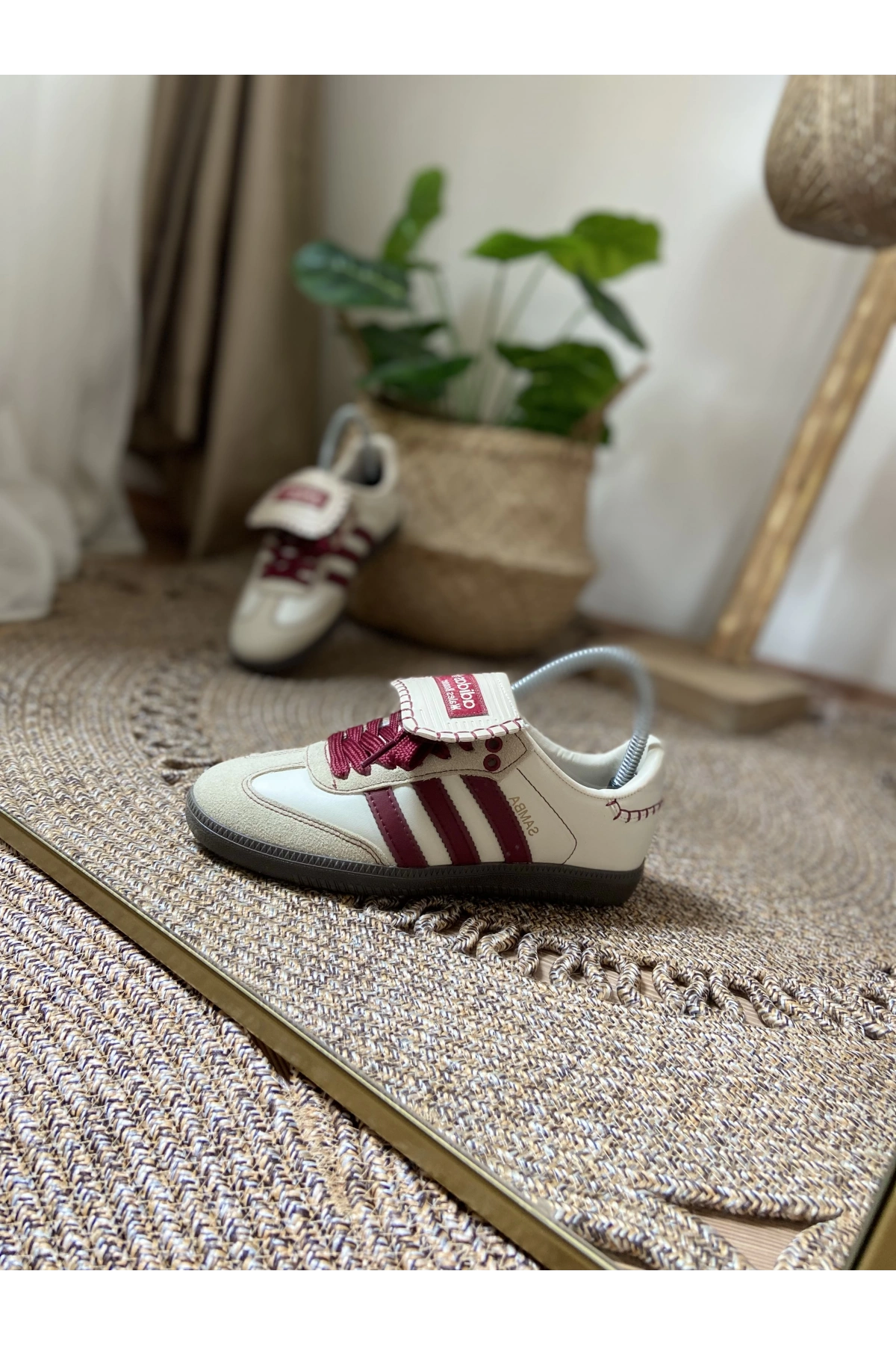 Adidas Wales Bonner Samba Krem Bordo