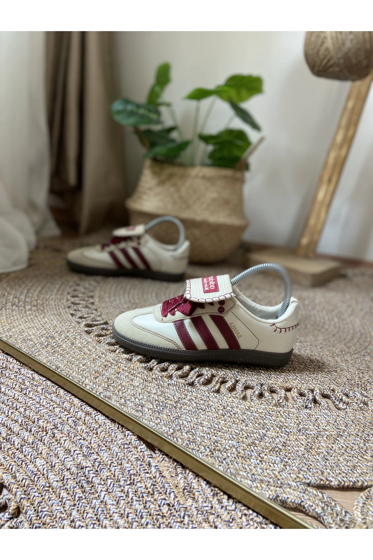 Adidas Wales Bonner Samba Krem Bordo