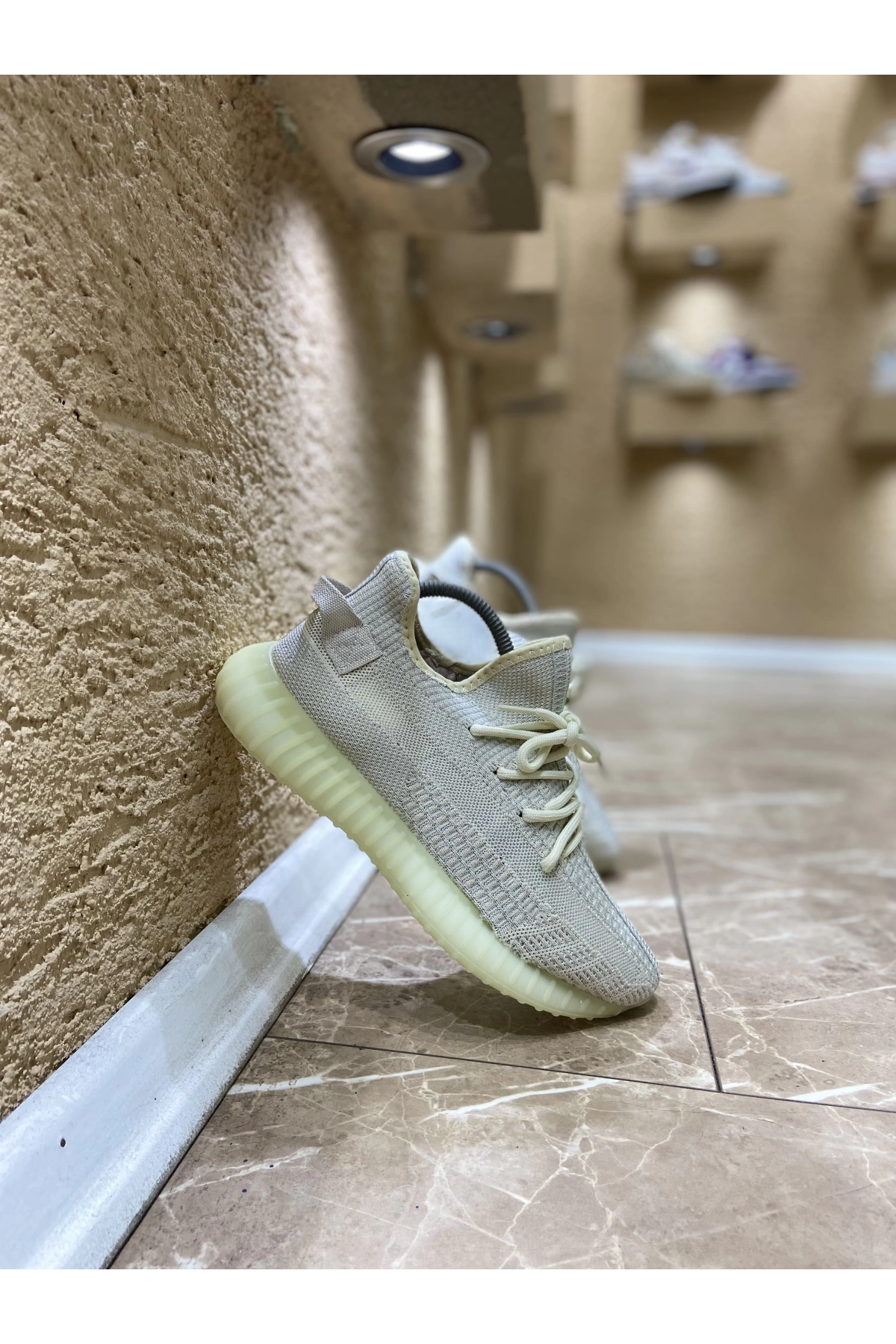 Adidas Yeezy 350 Gri Yeşil Renk İthal Spor Ayakkabı
