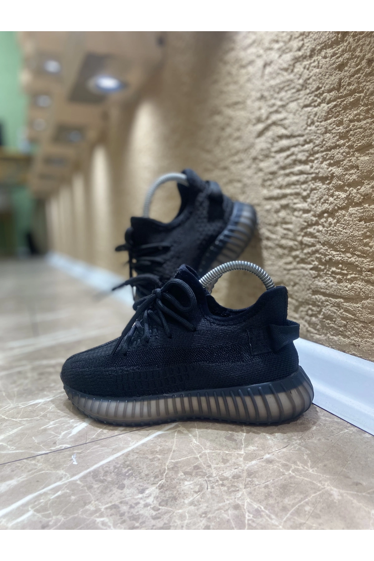 Adidas Yeezy 350 Siyah İthal Spor Ayakkabı