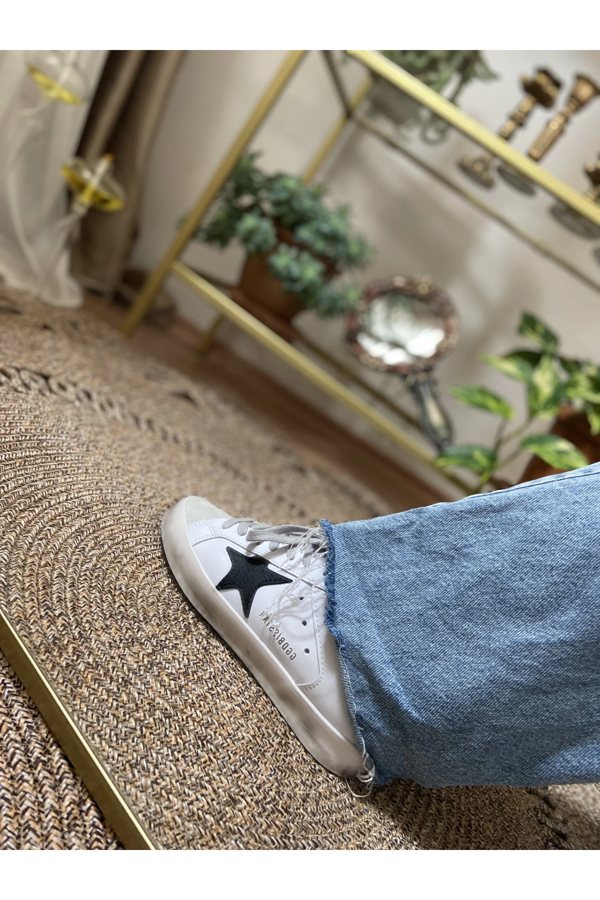 Golden Goose Super Star Eskitme Beyaz İthal