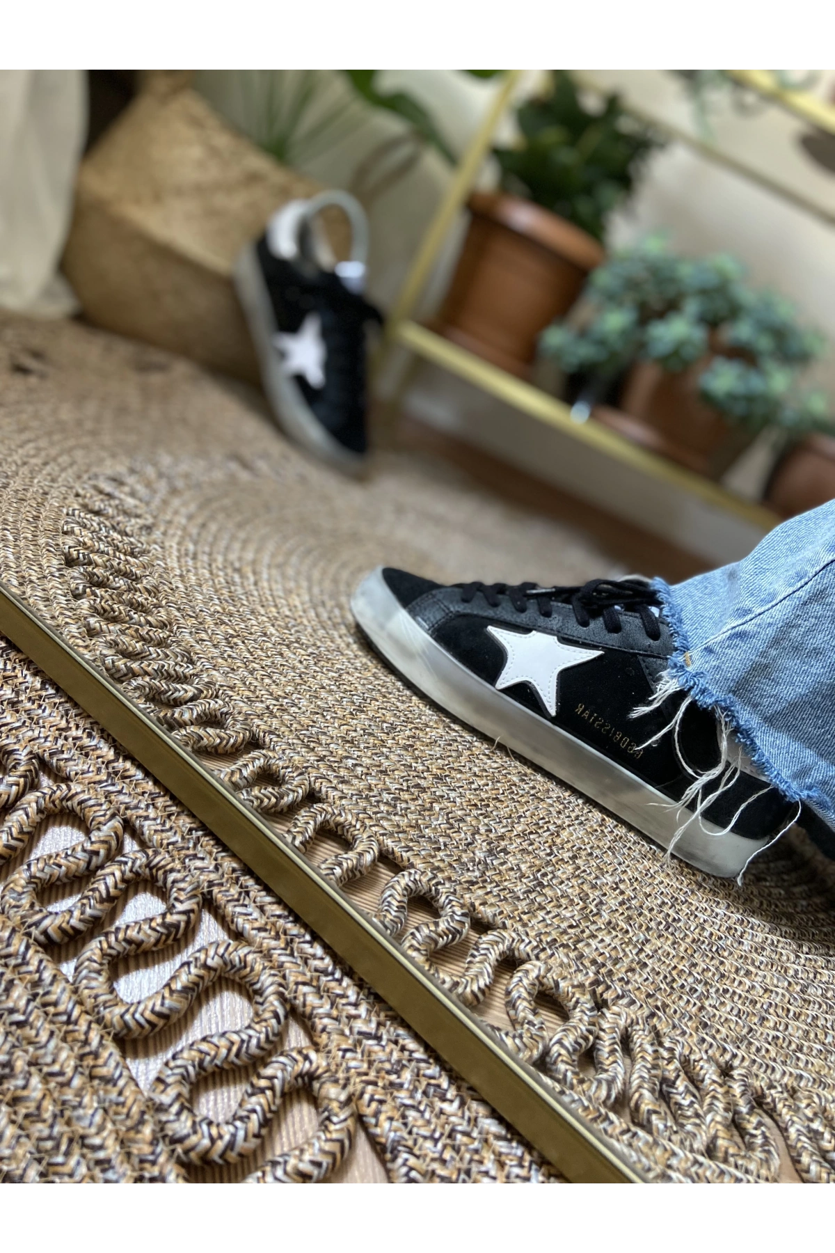 Golden Goose Super Star Eskitme Siyah Beyaz İthal