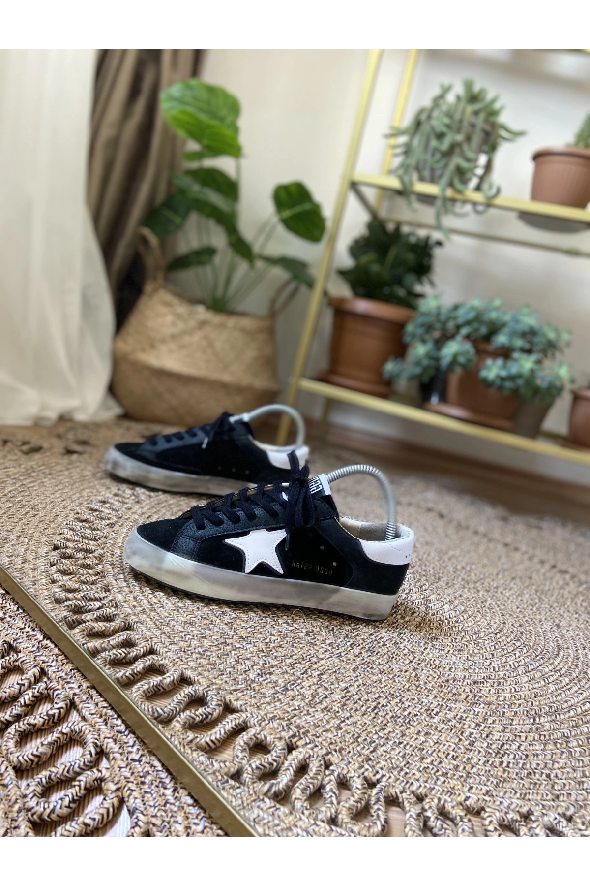 Golden Goose Super Star Eskitme Siyah Beyaz İthal