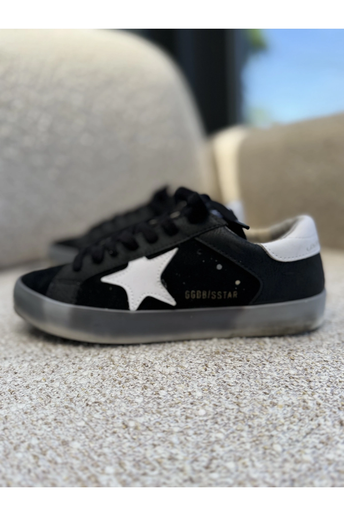 Golden Goose Super-Star Black White Deri Sneaker