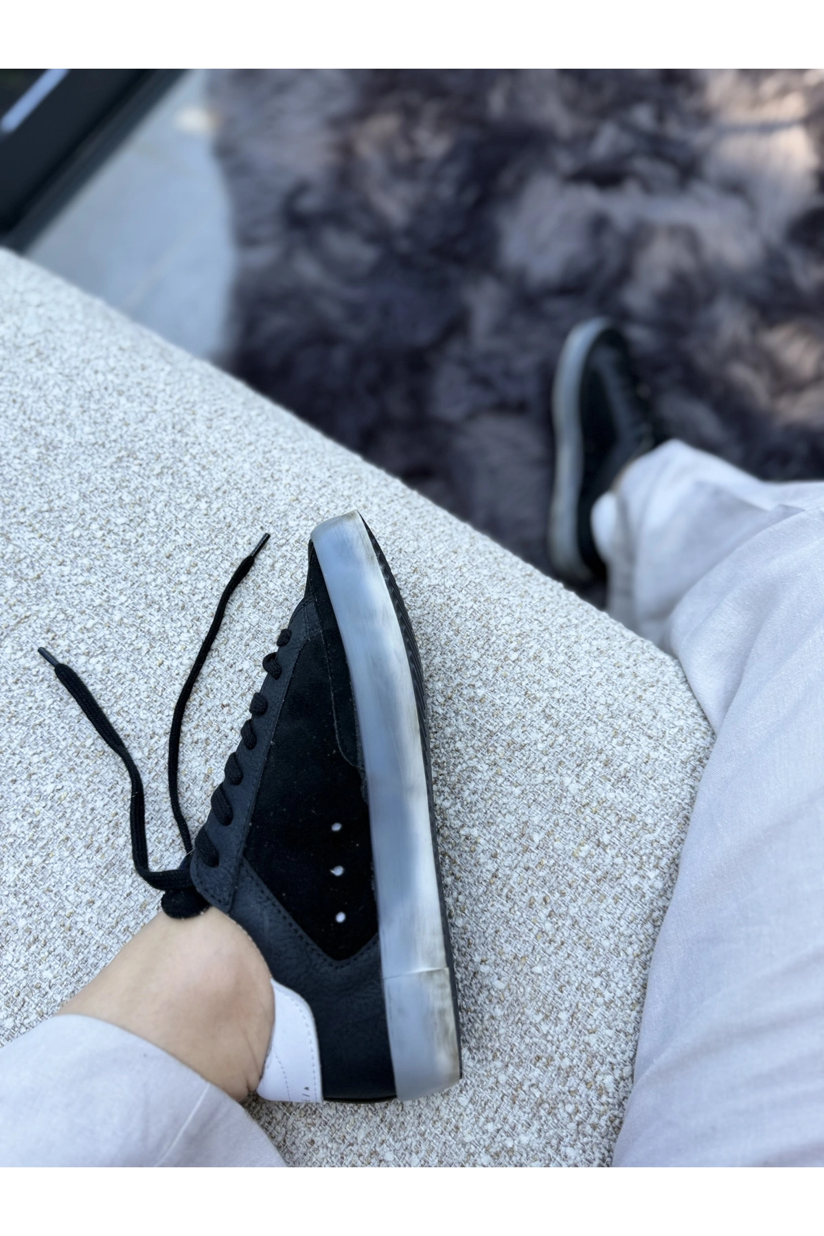 Golden Goose Super-Star Black White Deri Sneaker