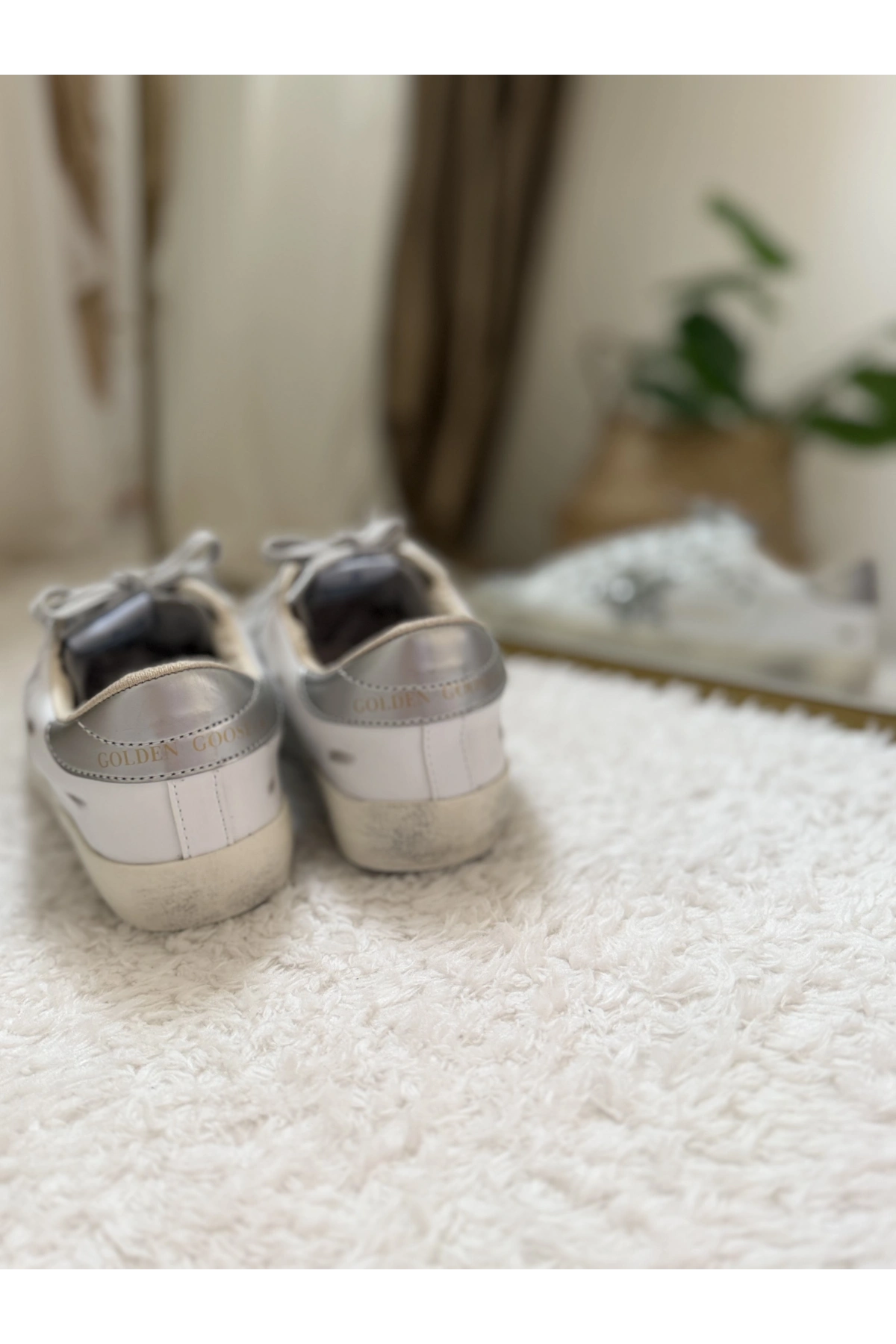 Golden Goose Super-Star White Silver Glitter Kadın Sneaker