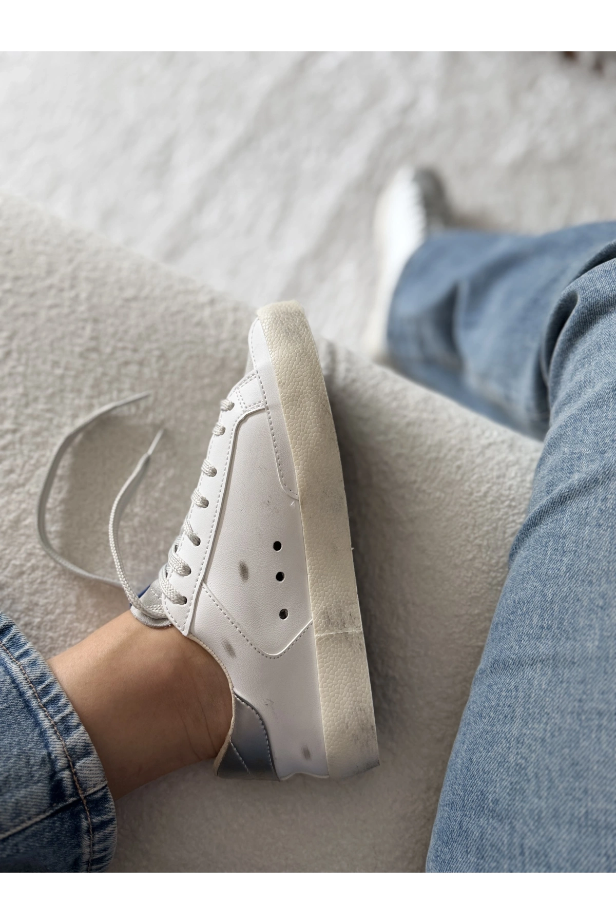 Golden Goose Super-Star Zebra Star White Kadın Sneaker
