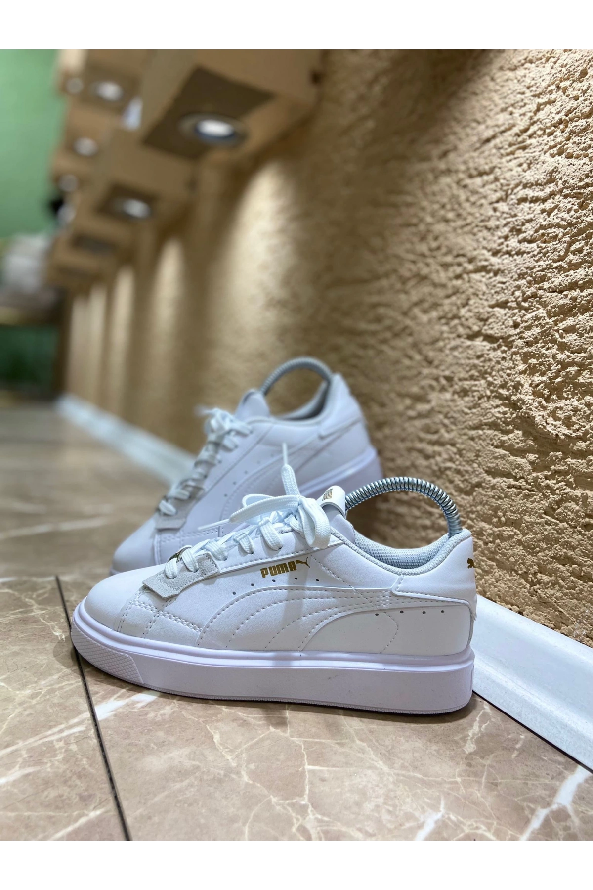 İthal Puma Bağcıklı Beyaz Ayakkabı