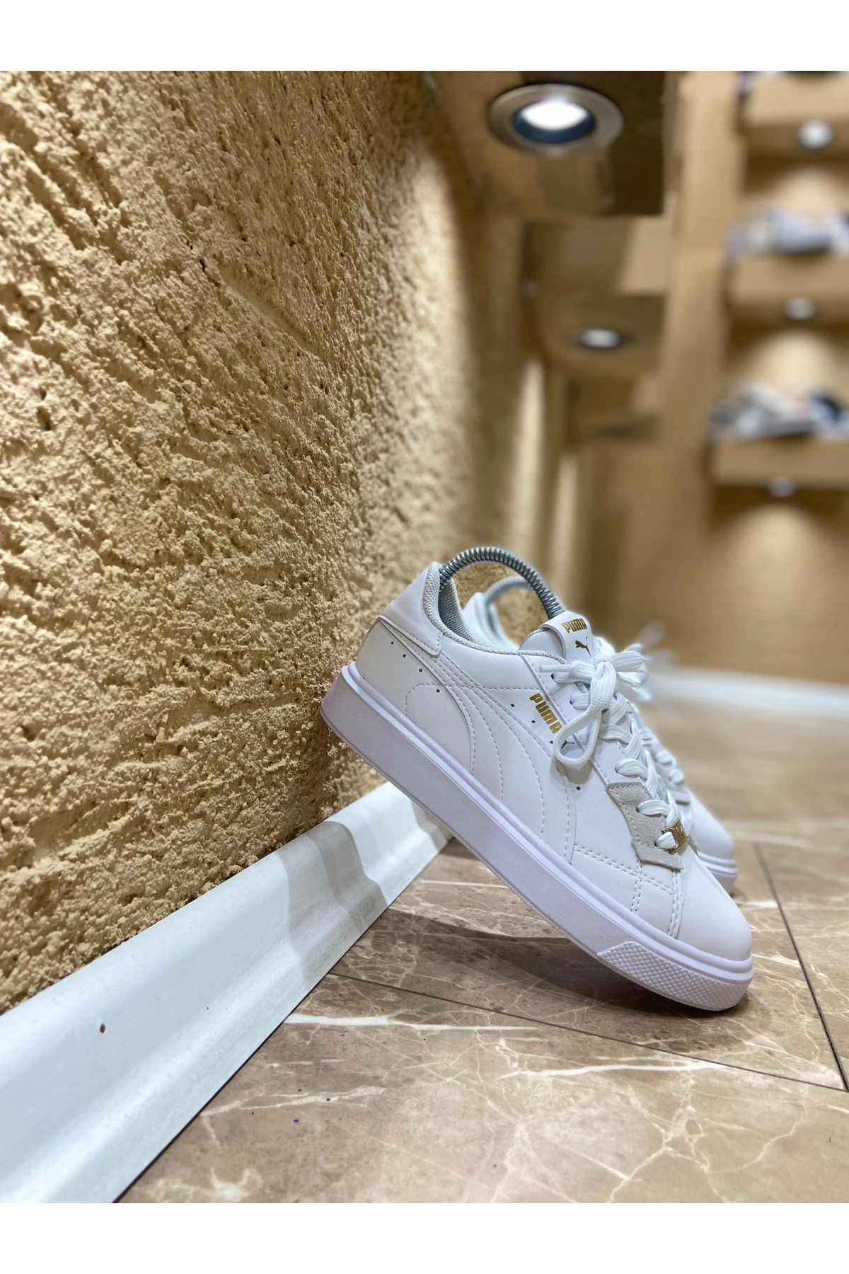 İthal Puma Bağcıklı Beyaz Ayakkabı