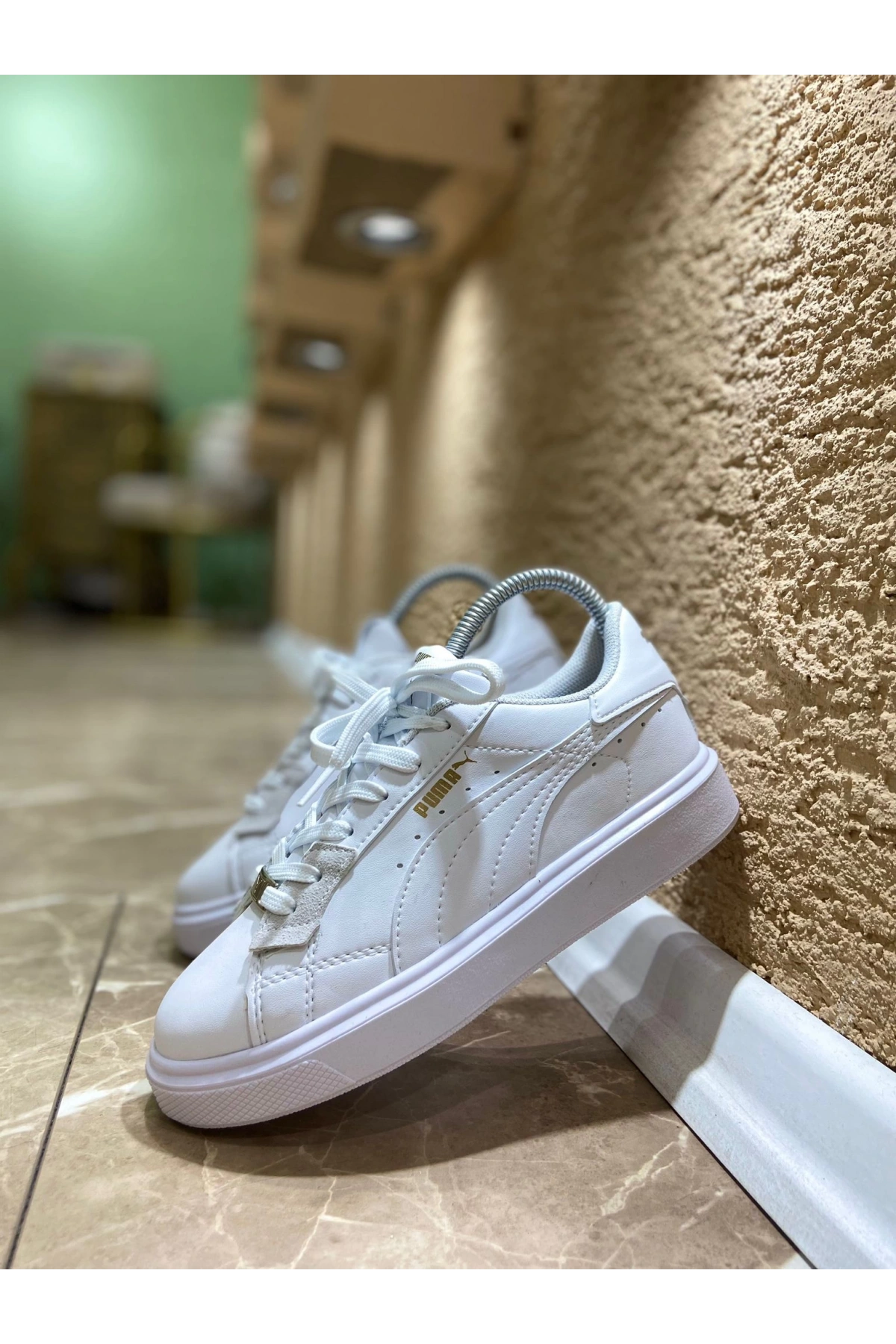 İthal Puma Bağcıklı Beyaz Ayakkabı