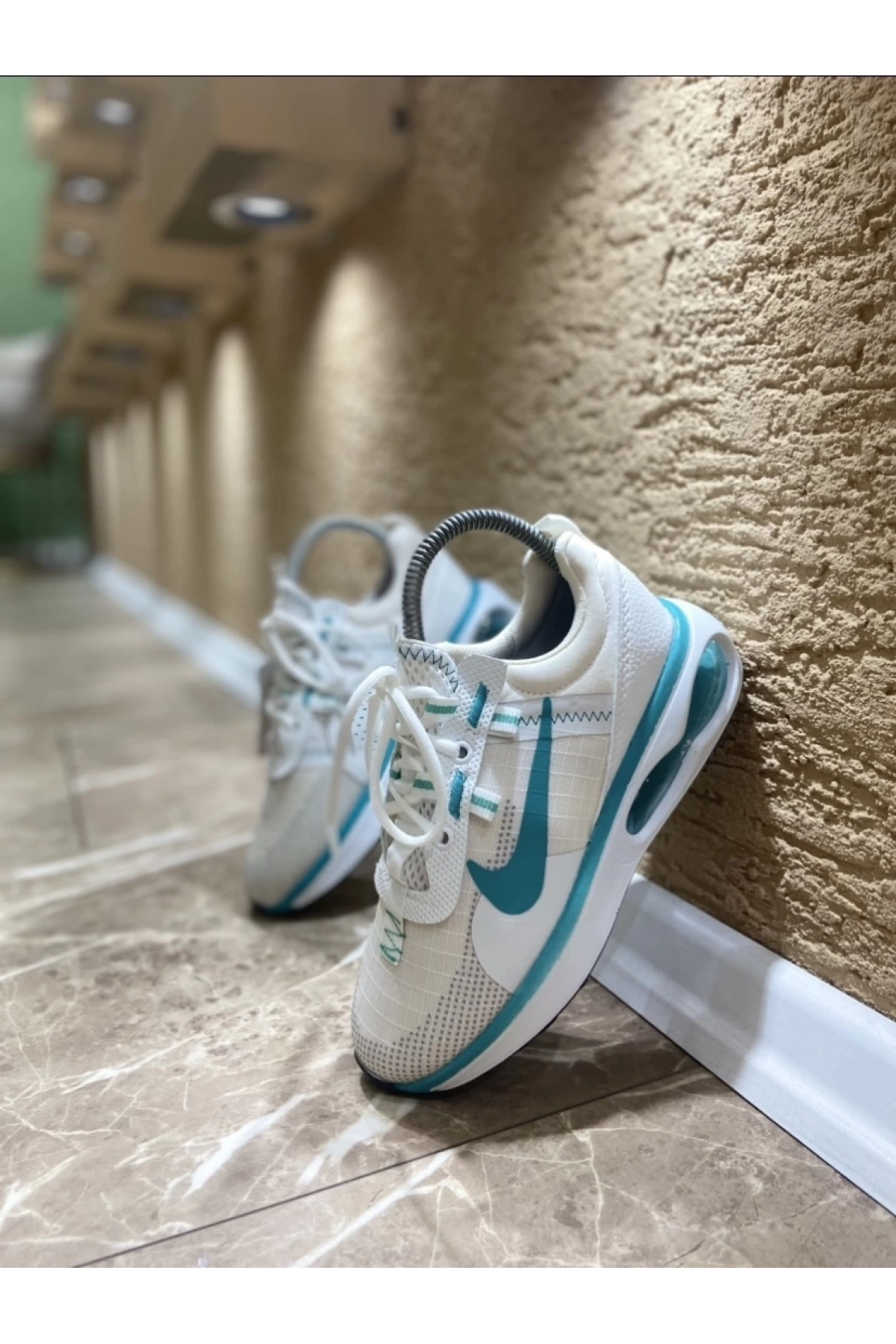 Nike Air Balon Taban Beyaz Mavi Spor Ayakkabı