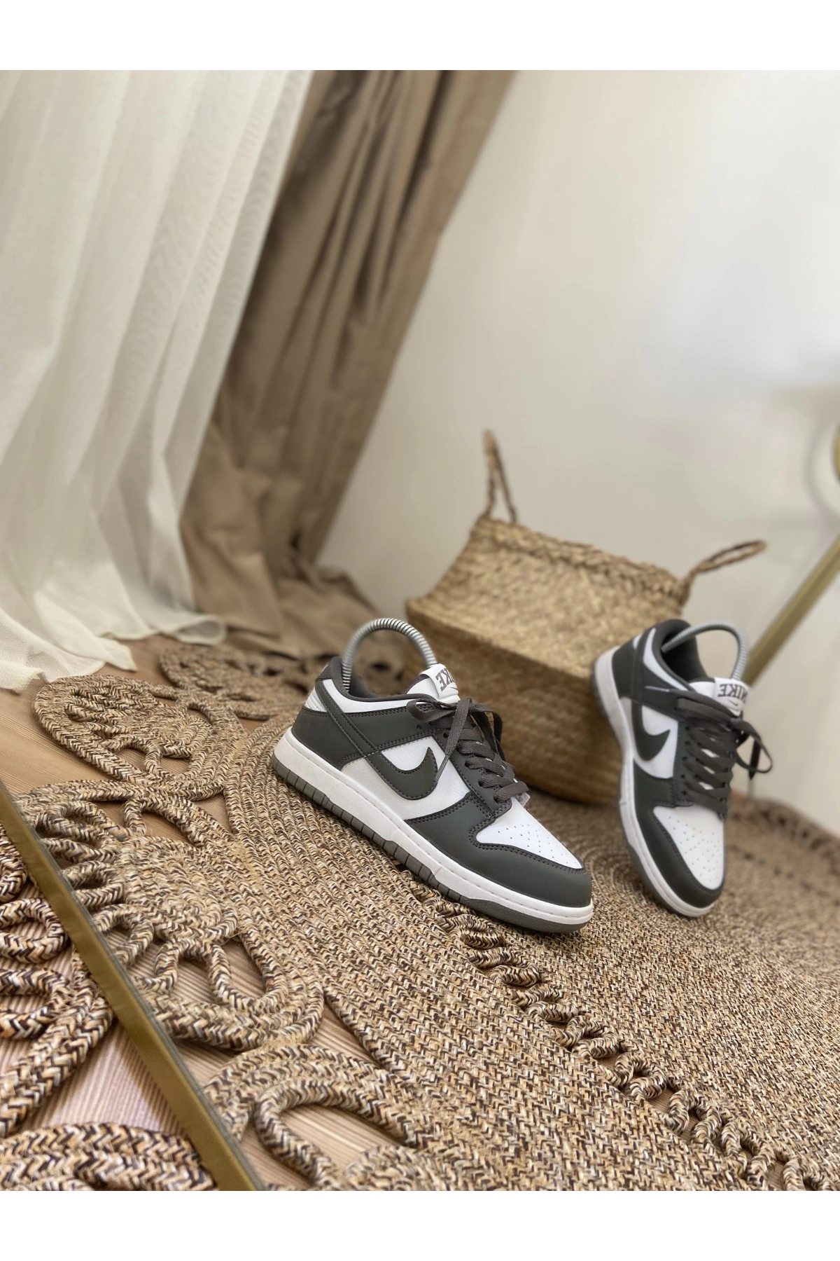 Nike Air Dunk Gri Beyaz Spor Ayakkabı