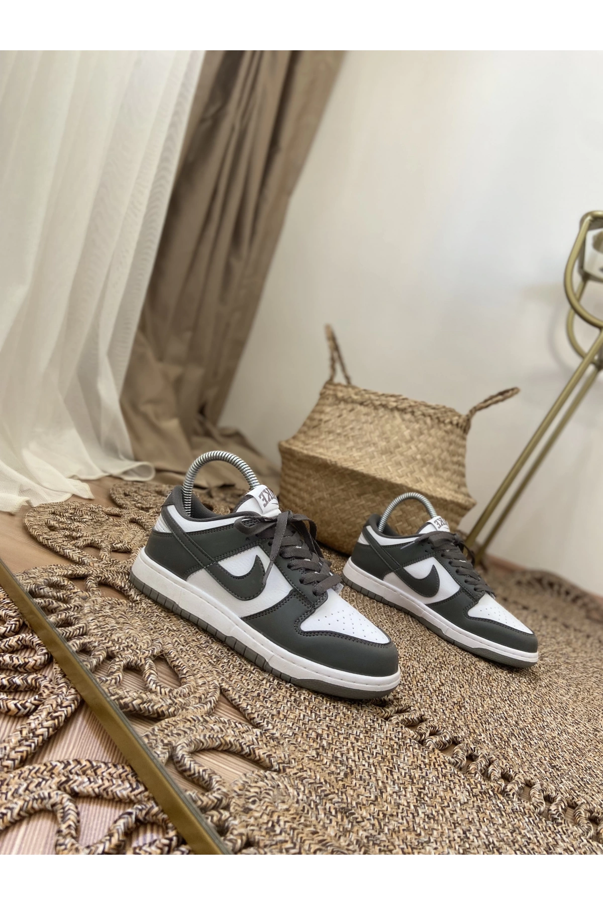 Nike Air Dunk Gri Beyaz Spor Ayakkabı