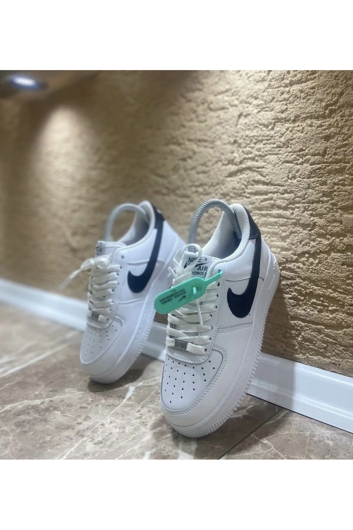 Nike Air Force Beyaz Siyah İthal Spor Ayakkabı