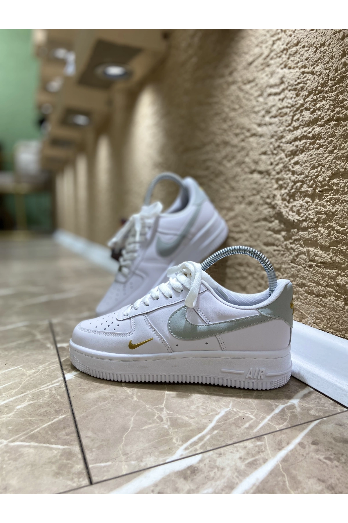 Nike Air Force Beyaz Su Yeşili İthal Spor Ayakkabı