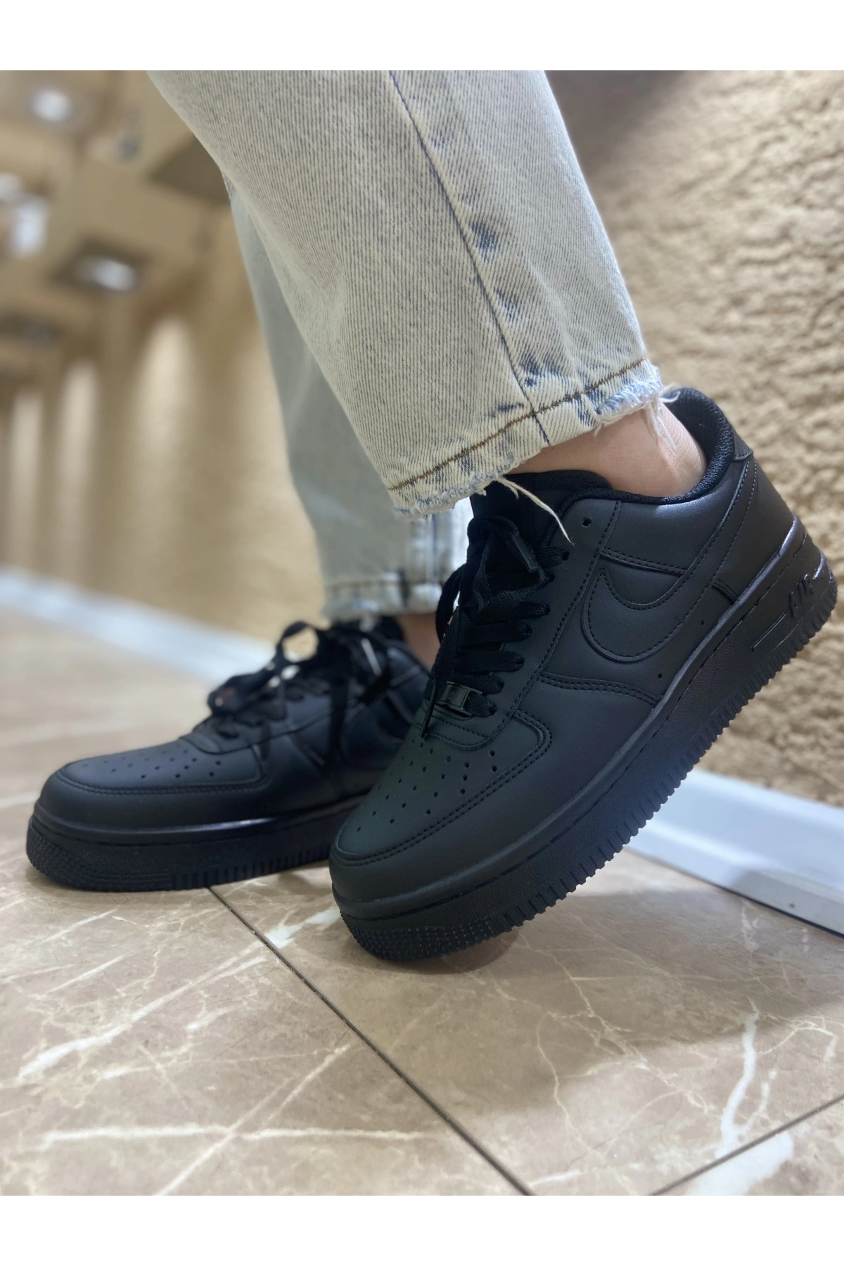 Nike Air Force Siyah İthal Spor Ayakkabı