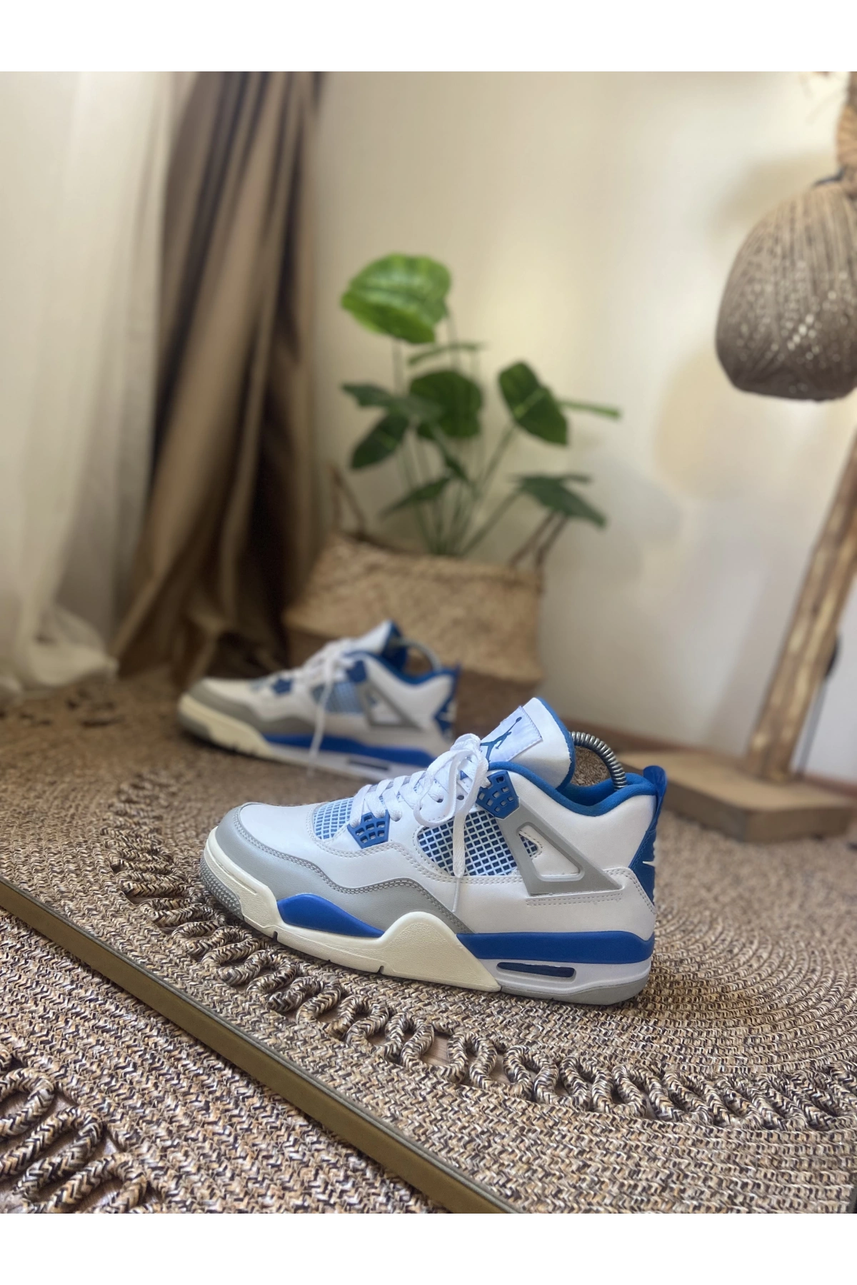 Nike Air Jordan 4 Retro Beyaz Mavi Spor Ayakkabı