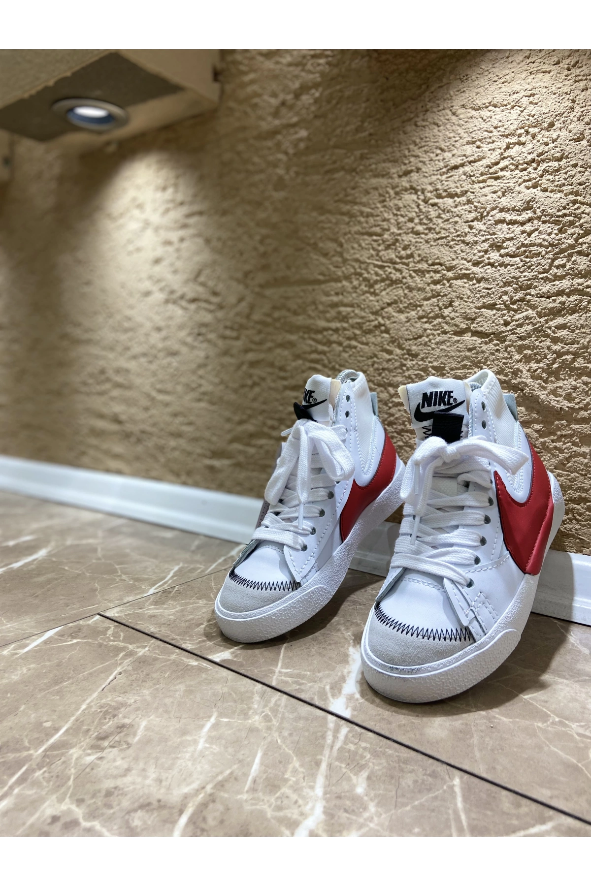 Nike Blazer Jumbo Beyaz Kırmızı İthal Spor Ayakkabı