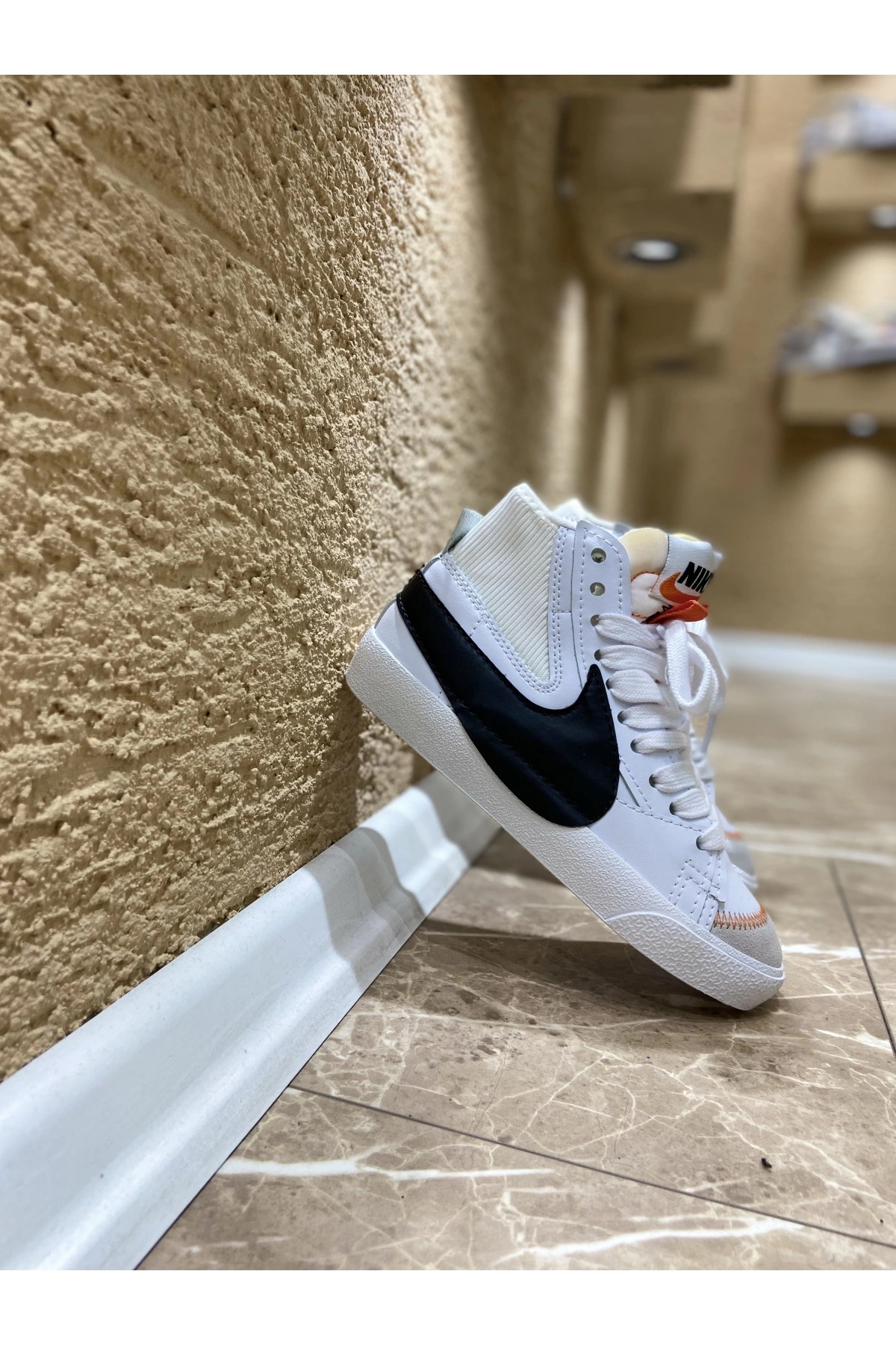 Nike Blazer Jumbo Beyaz Siyah İthal Spor Ayakkabı