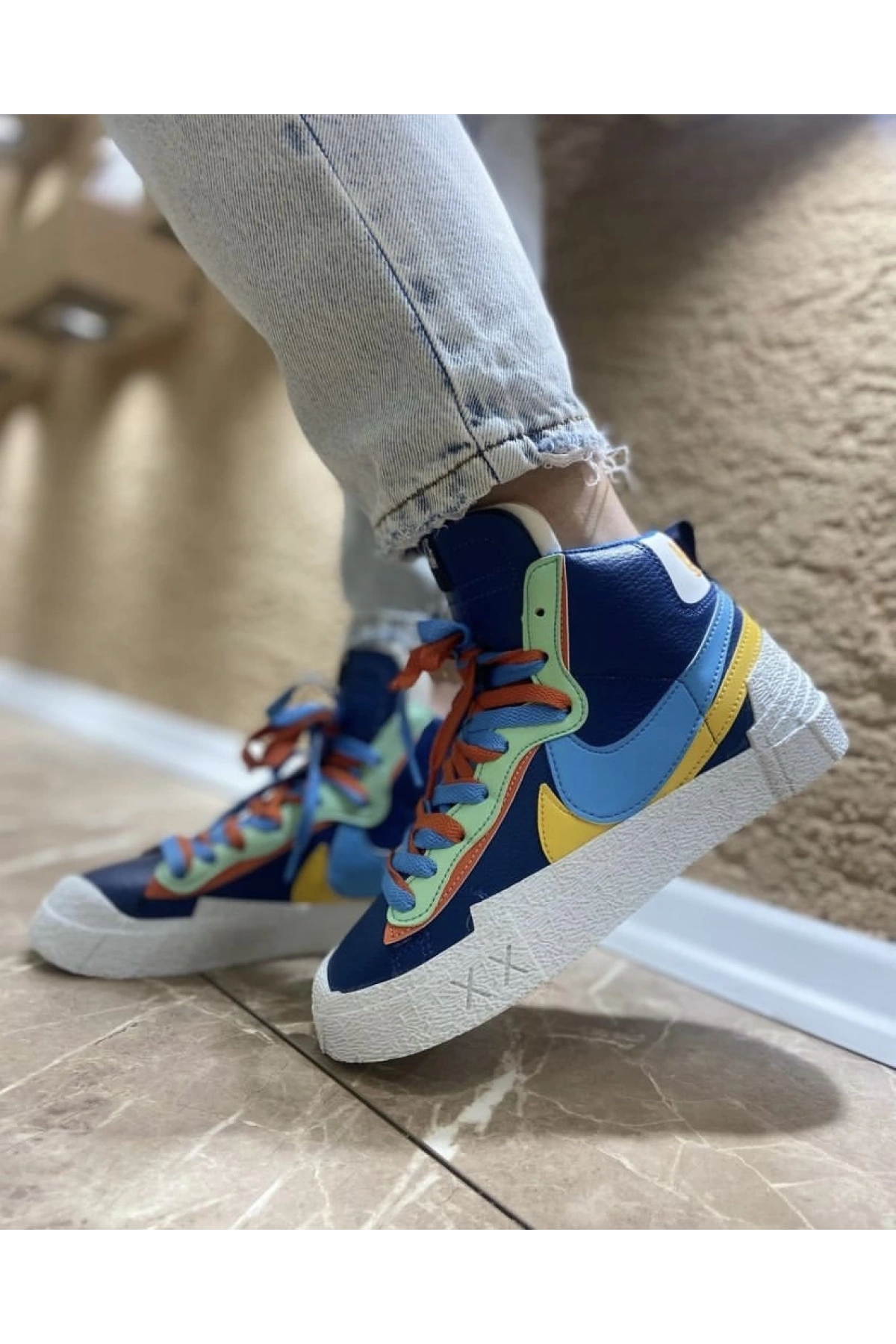 Nike Blazer Renkli İpli Spor Ayakkabı