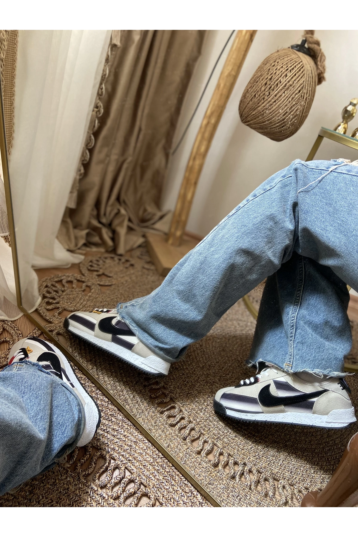 Nike Cortez Gri Beyaz Spor Ayakkabı