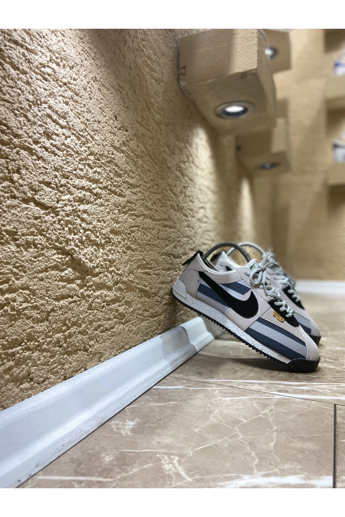 Nike Cortez Gri Siyah Beyaz Taban İthal Spor Ayakkabı