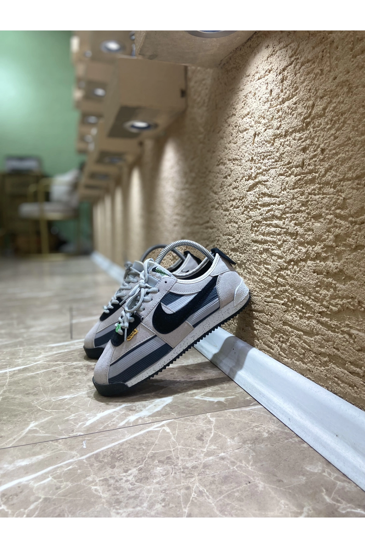 Nike Cortez Gri Siyah Beyaz Taban İthal Spor Ayakkabı