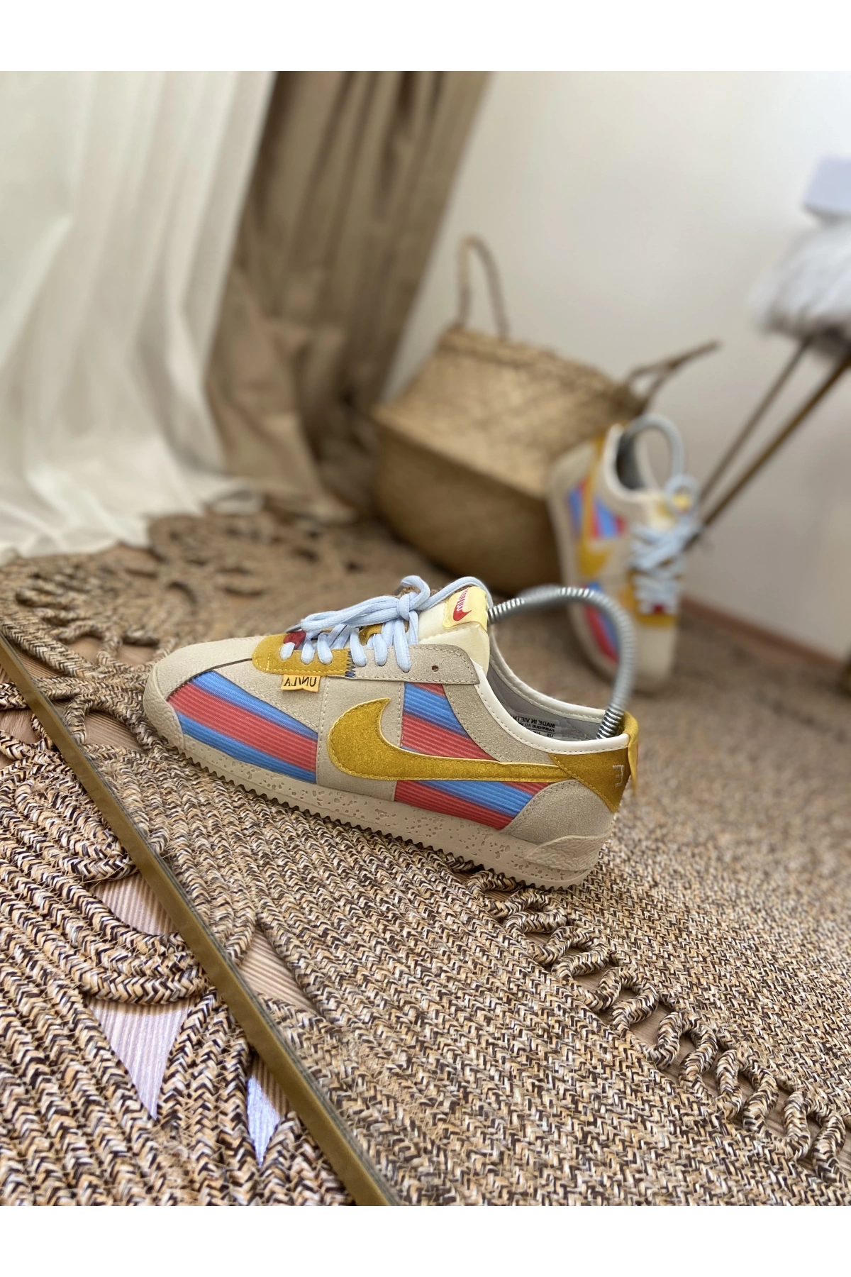 Nike Cortez Sarı Kırmızı Spor Ayakkabı