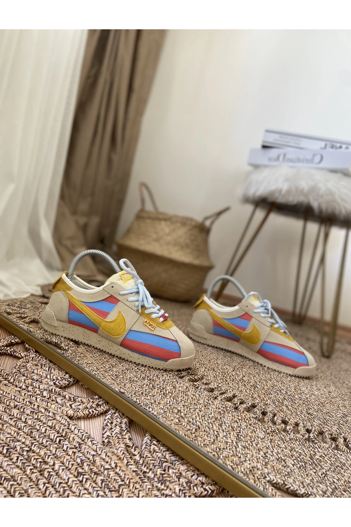 Nike Cortez Sarı Kırmızı Spor Ayakkabı