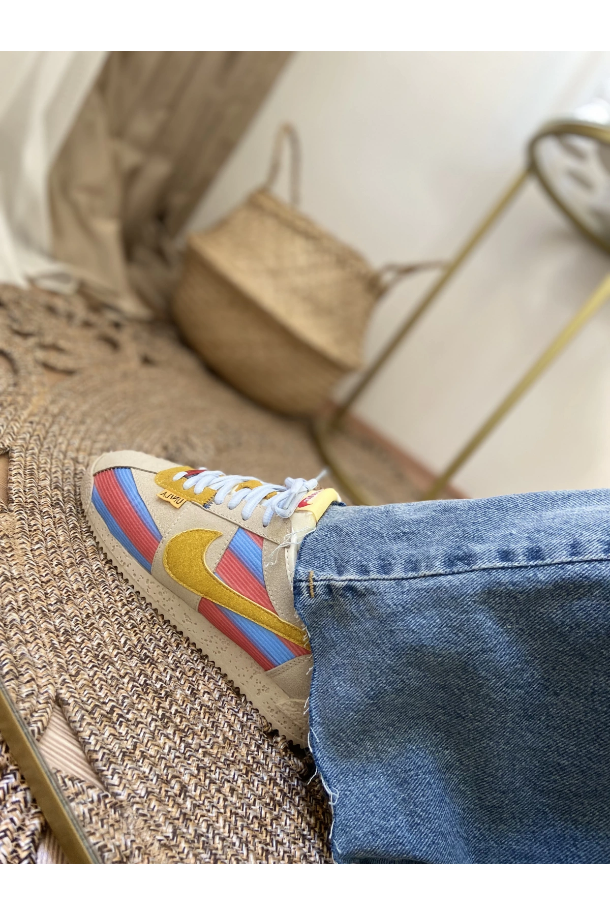 Nike Cortez Sarı Kırmızı Spor Ayakkabı