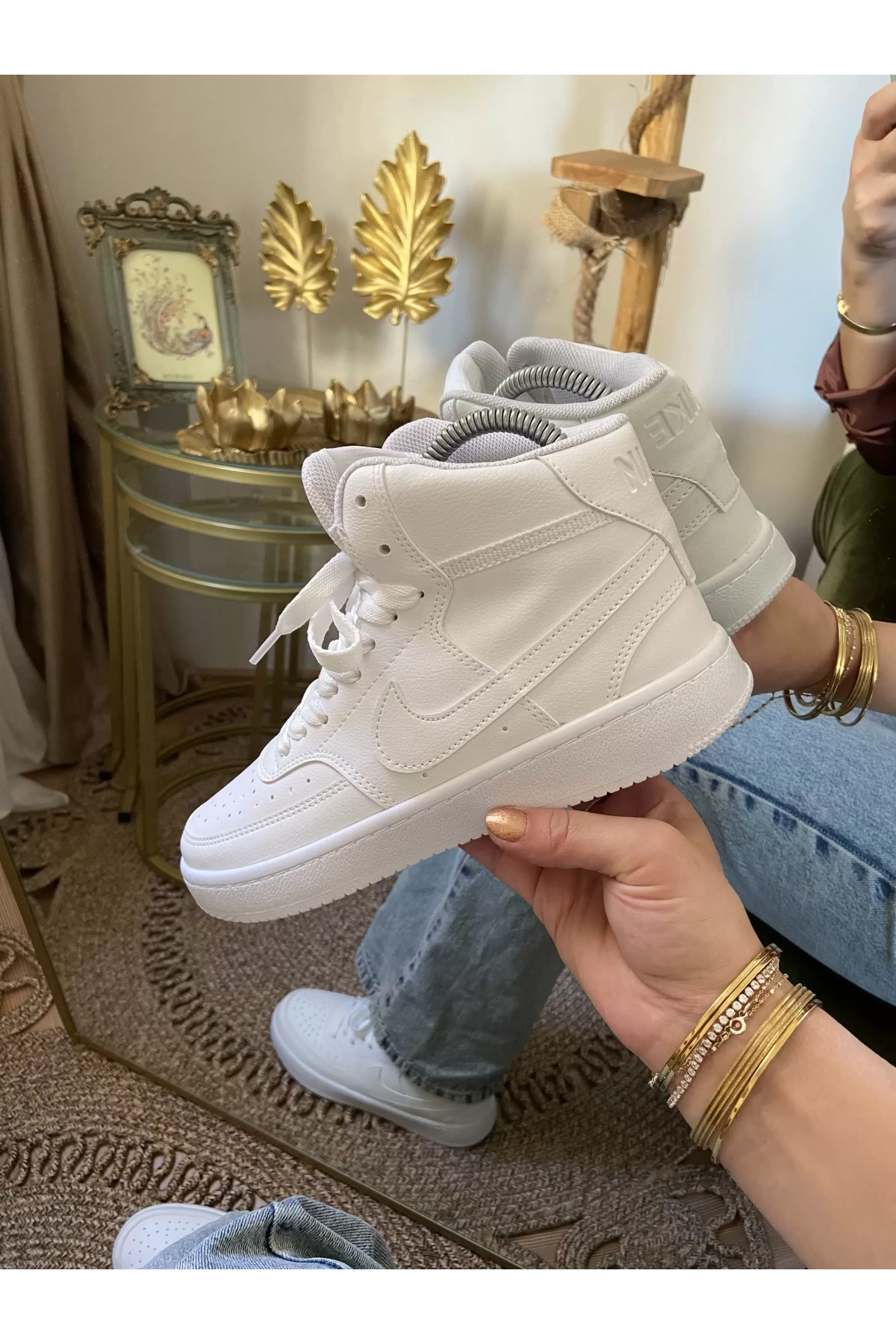 Nike Court Vision Mid Beyaz Spor Ayakkabı