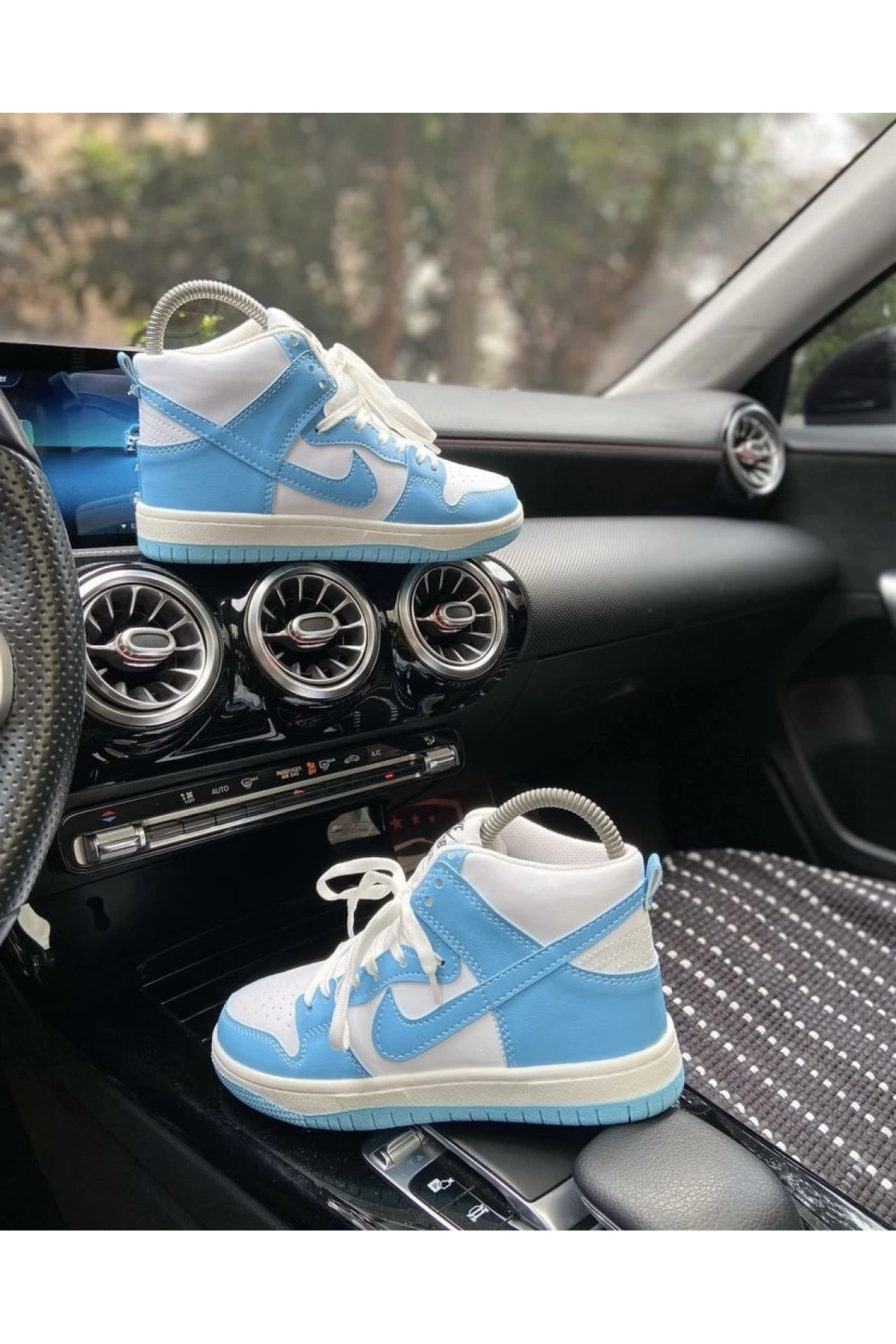 Nike Dunk Boğazlı Mavi Beyaz Spor Ayakkabı