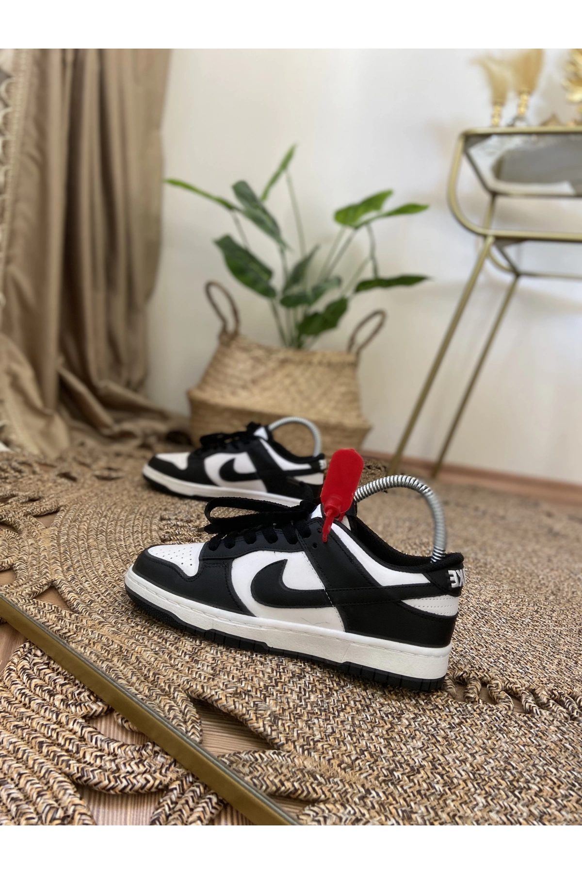 Nike Dunk Deri Siyah Beyaz İthal Spor Ayakkabı