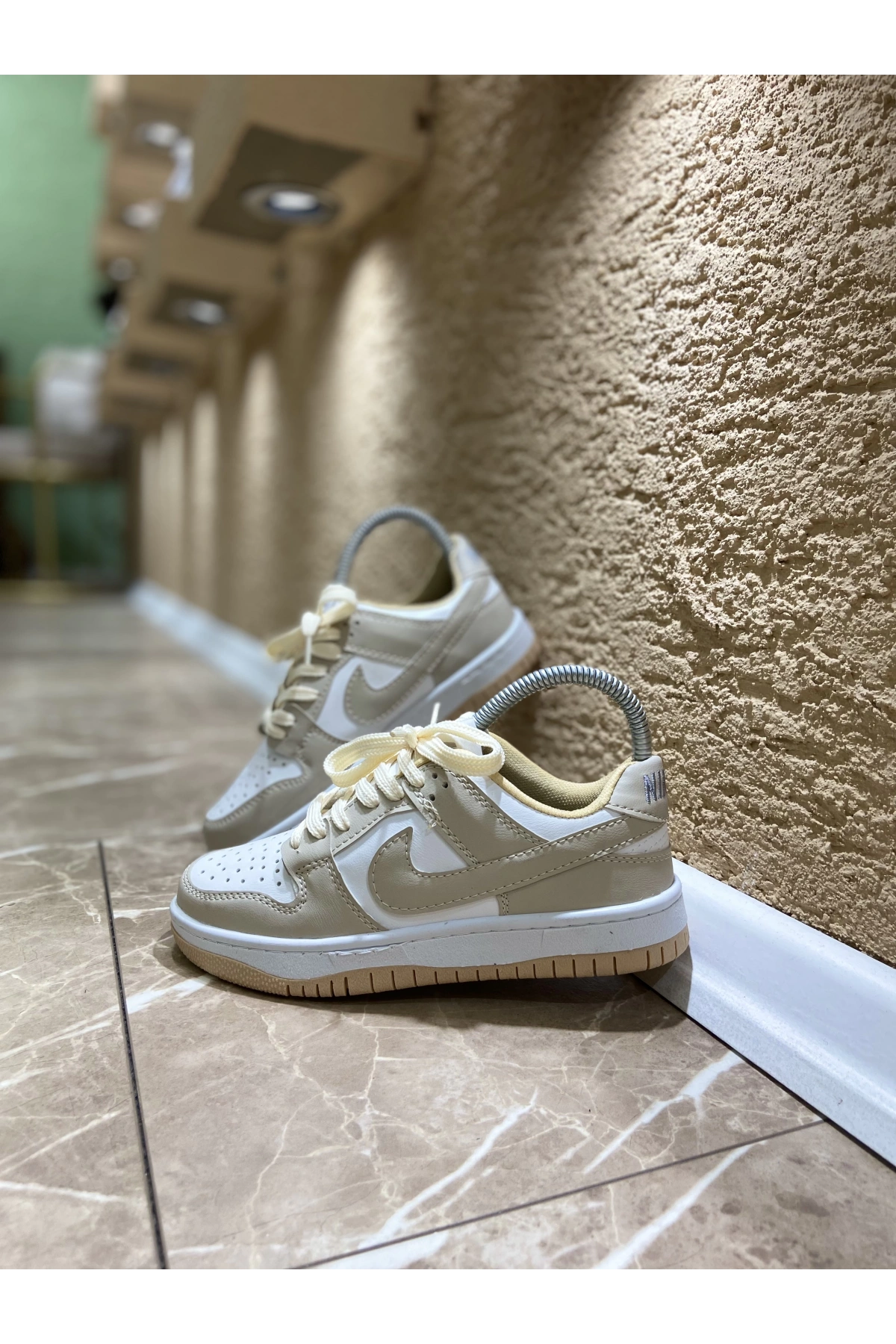 Nike Dunk Krem Beyaz İthal Spor Ayakkabı