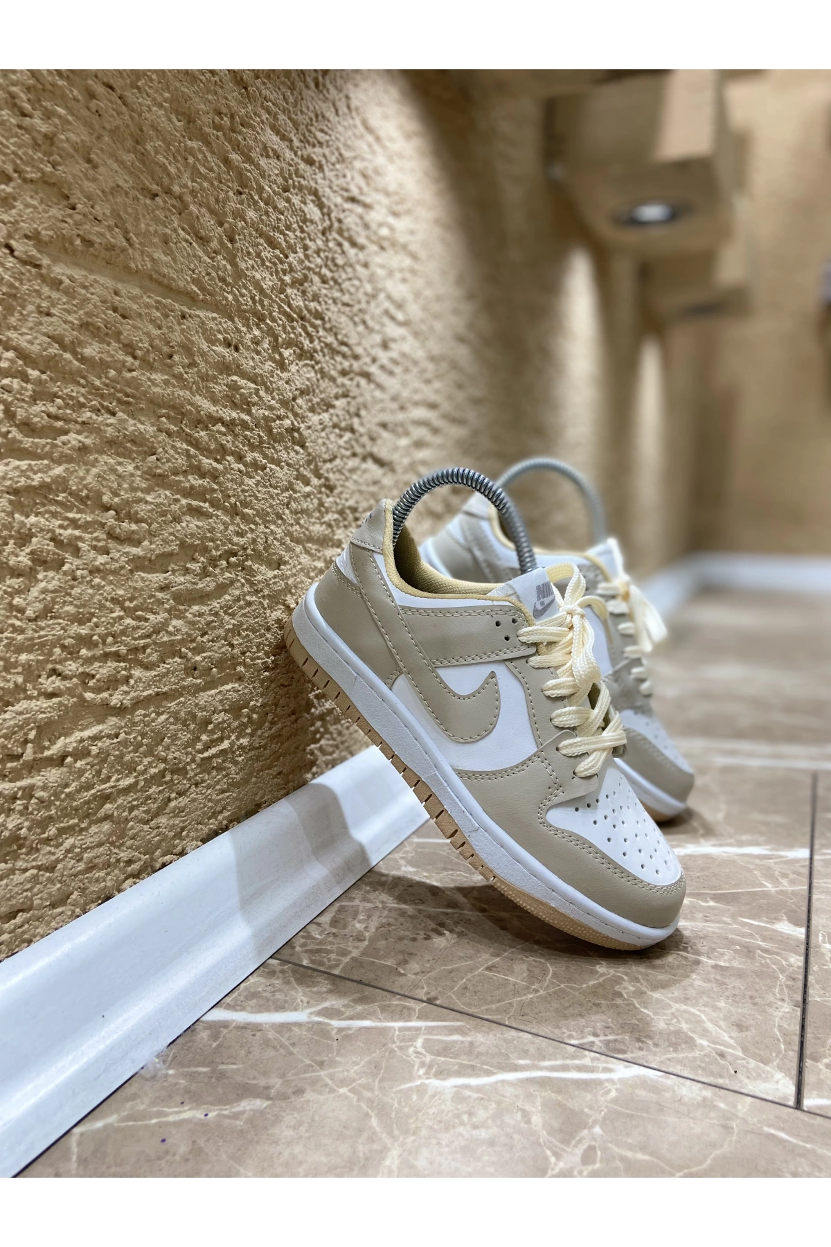 Nike Dunk Krem Beyaz İthal Spor Ayakkabı