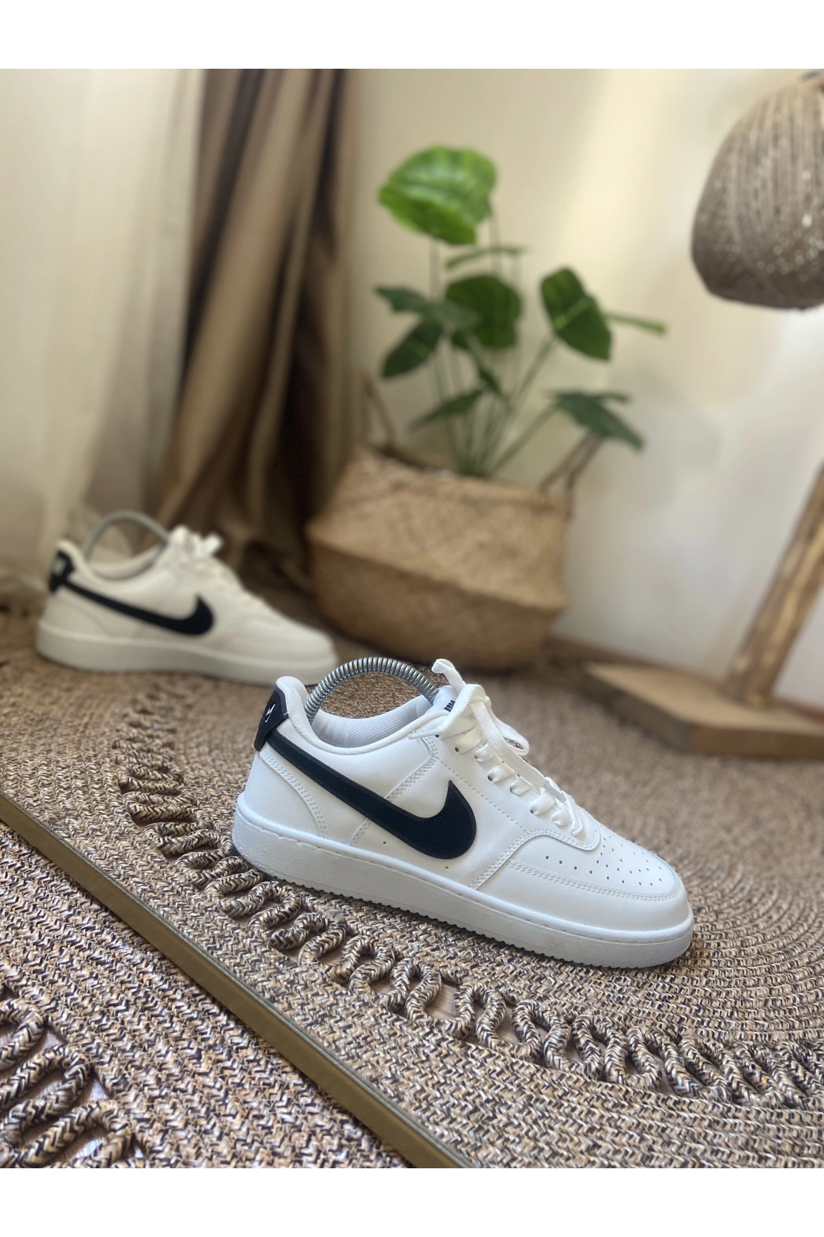 Nike Dunk Low Beyaz Siyah Erkek Spor Ayakkabı